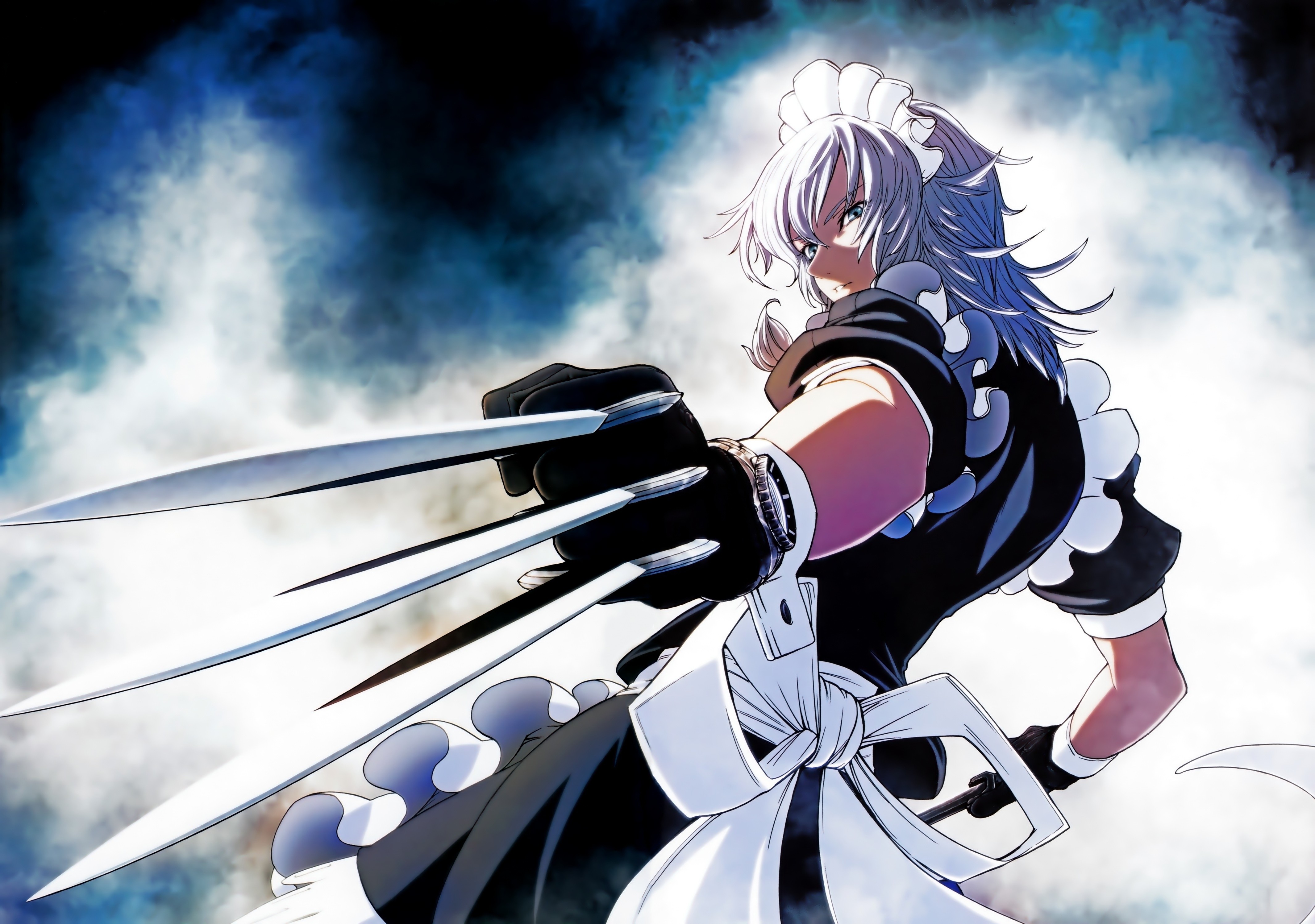 Izayoi Sakuya from Touhou with Claws HD Wallpaper