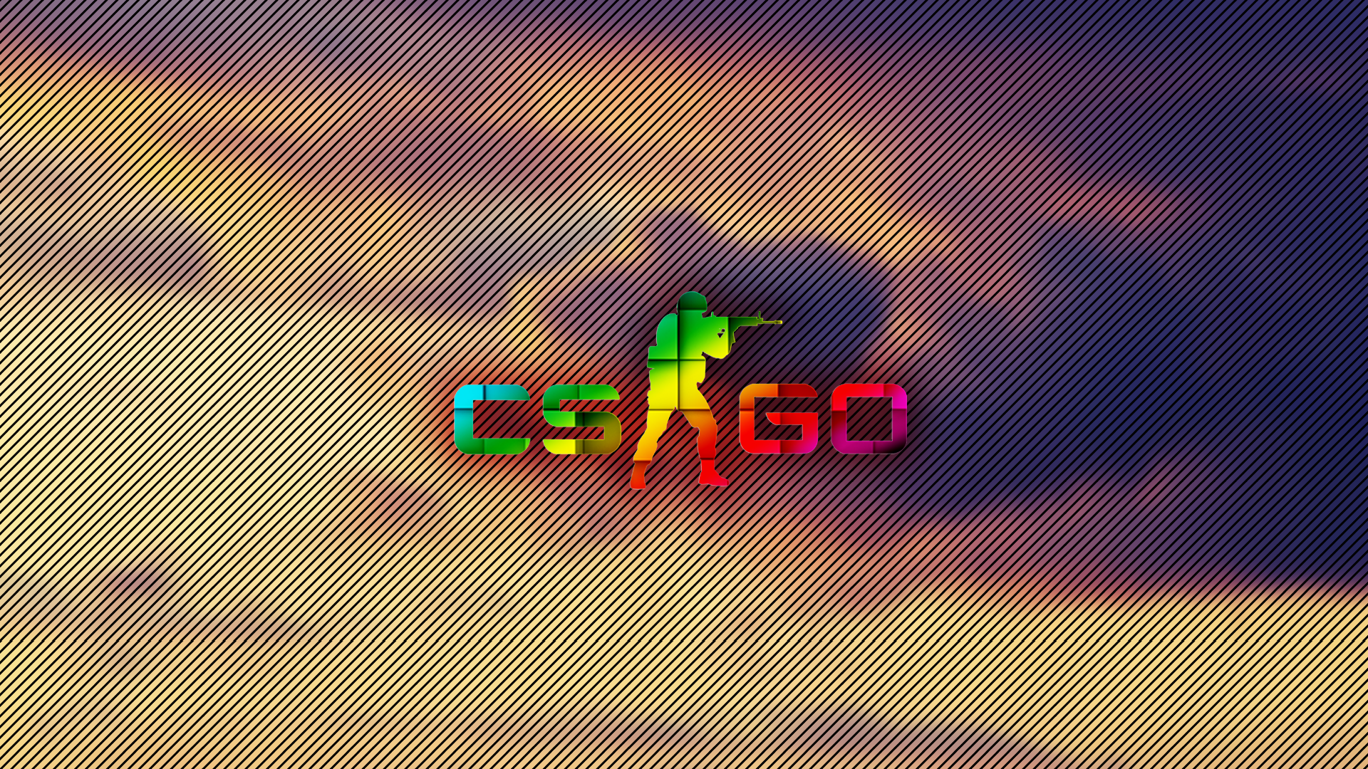 Counter-Strike: Global Offensive CS:GO Logo with Soldier Silhouette HD Wallpaper