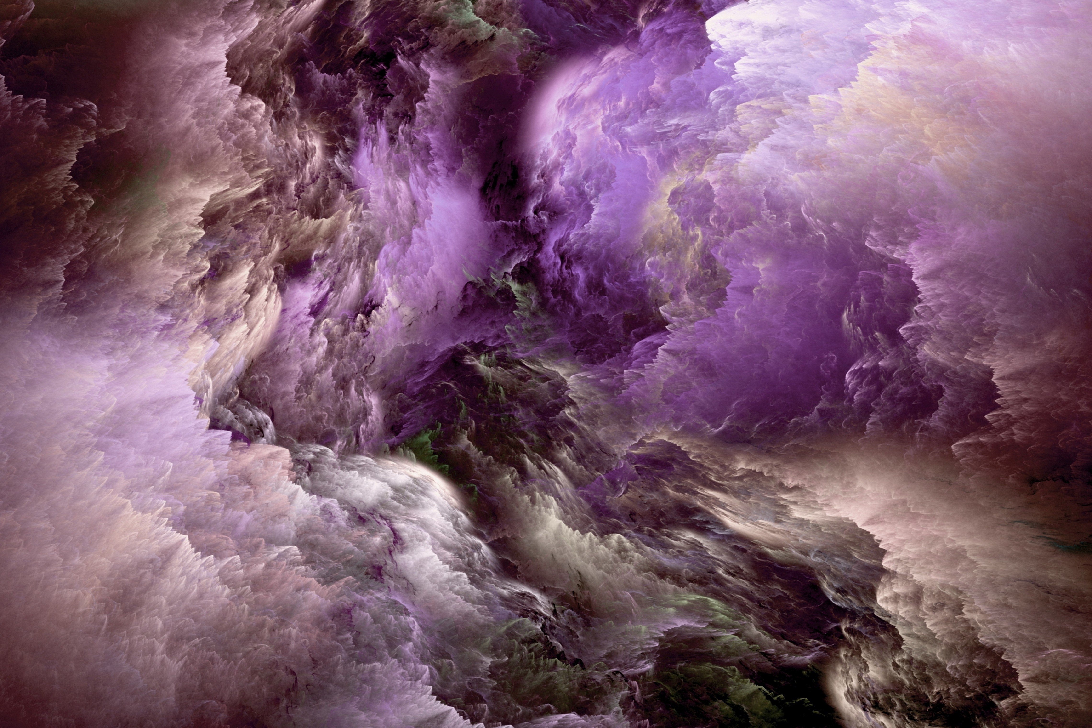 Abstract purple and white clouds HD Wallpaper
