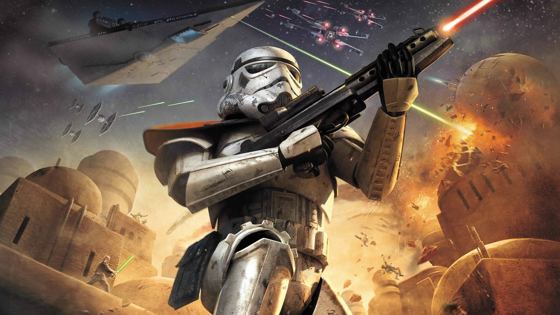 Star Wars Battlefront Stormtrooper in Battle HD Wallpaper