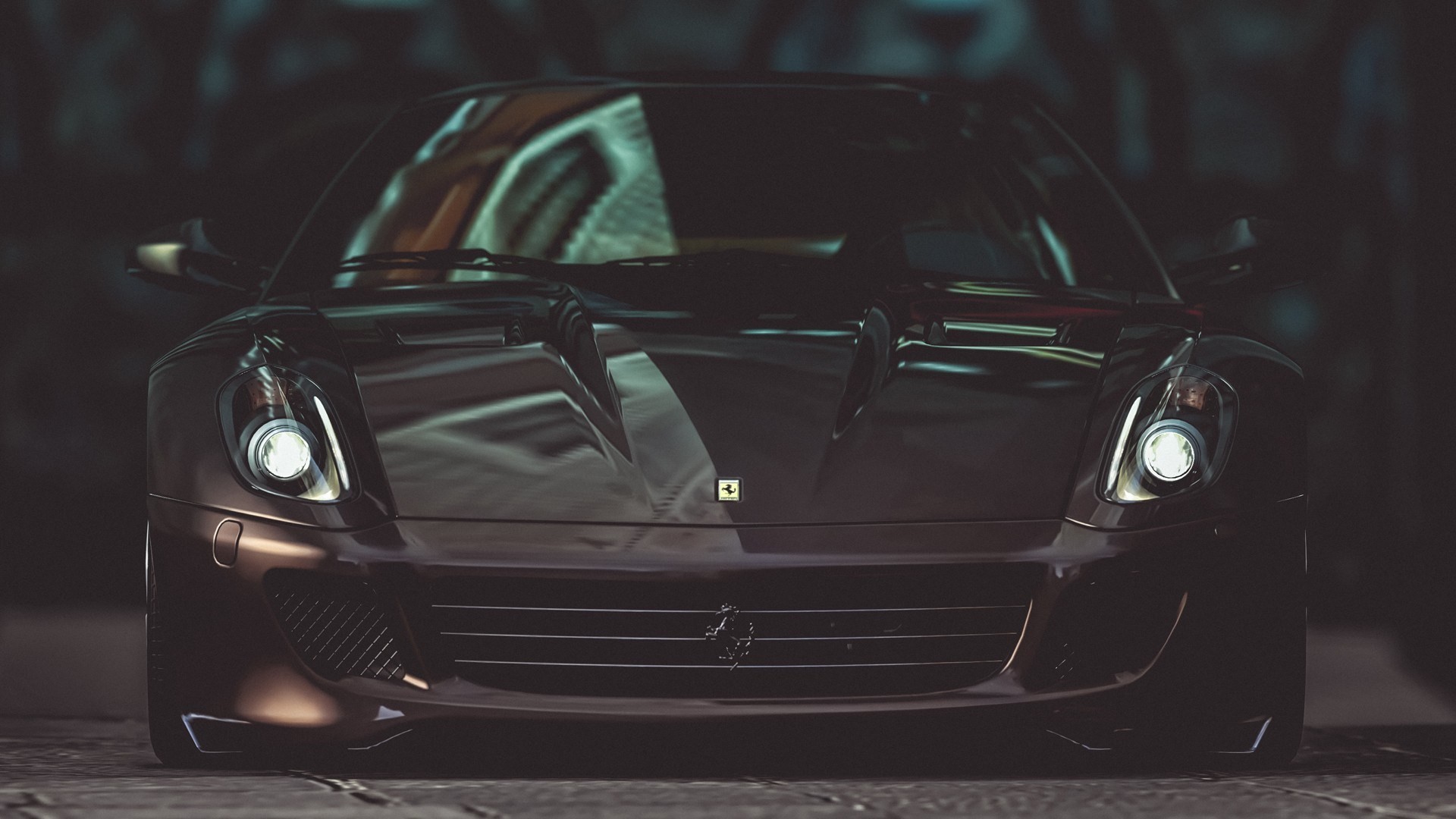 Ferrari car front view HD Wallpaper