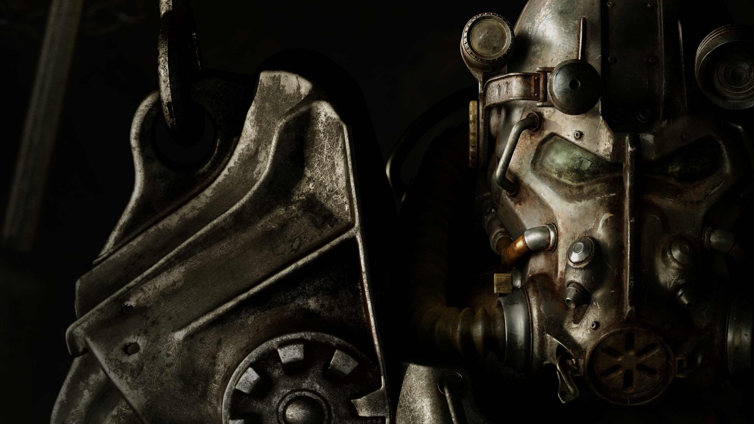 Fallout 4 Power Armor Helmet and Shoulder Piece HD Wallpaper