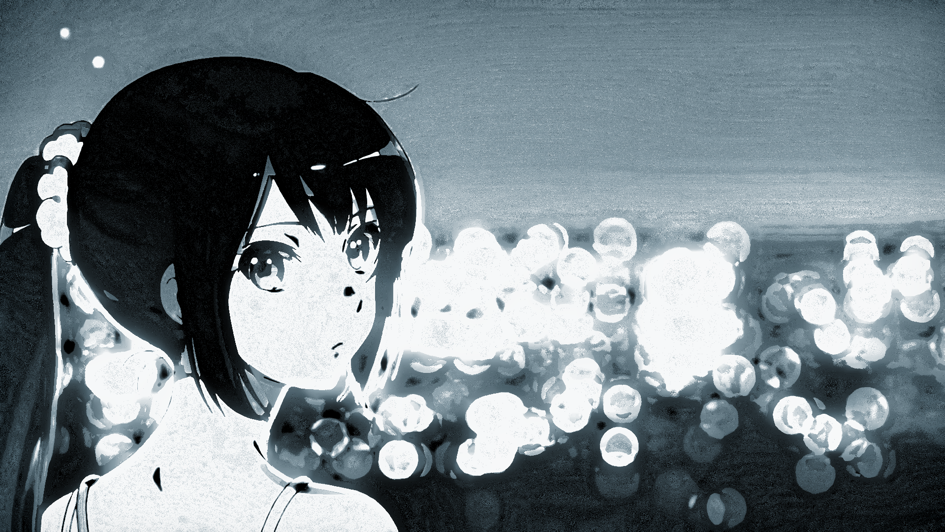 Kousaka Reina from Hibike! Euphonium at night HD Wallpaper