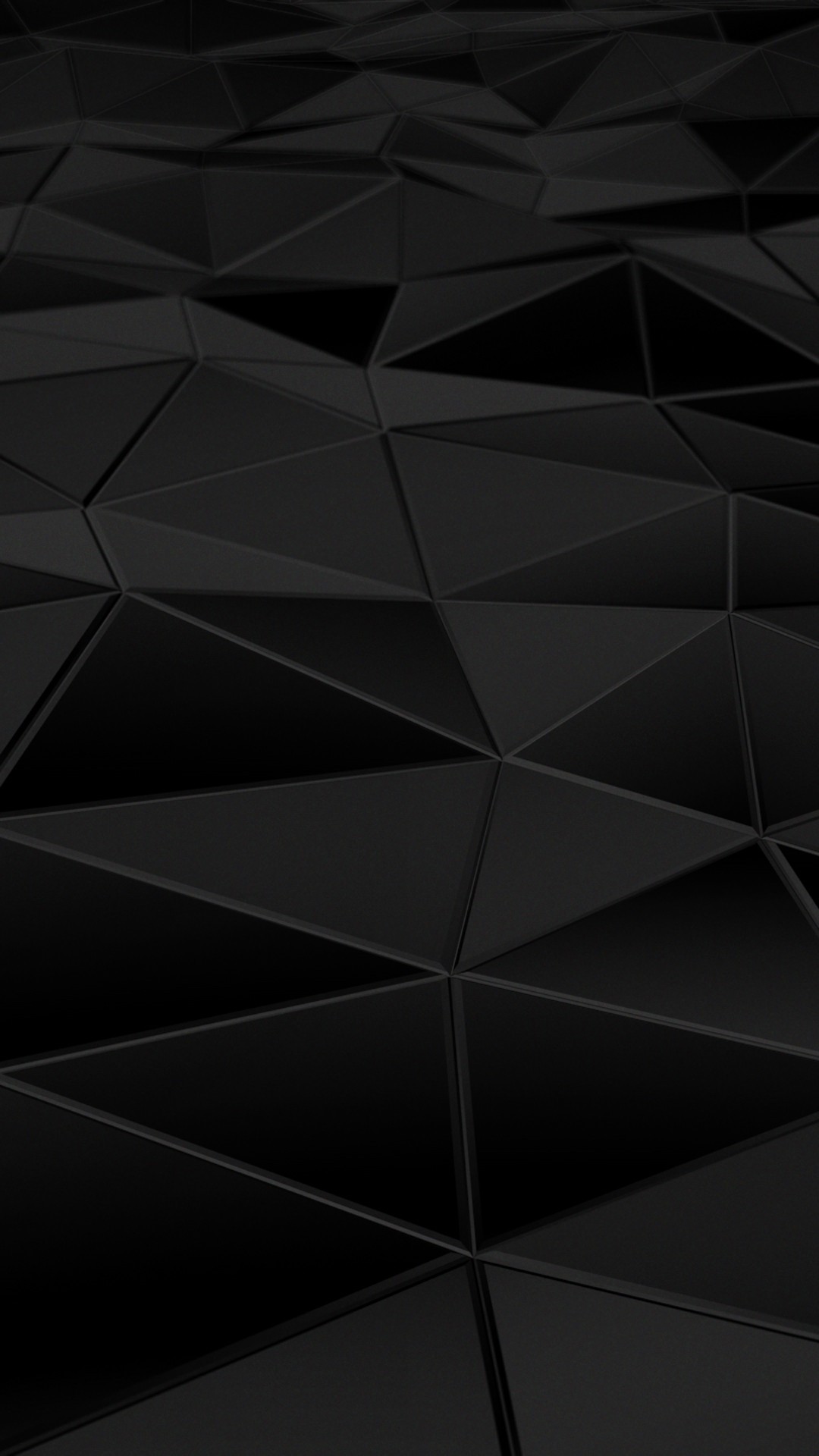 Black abstract geometric low-poly surface HD Wallpaper