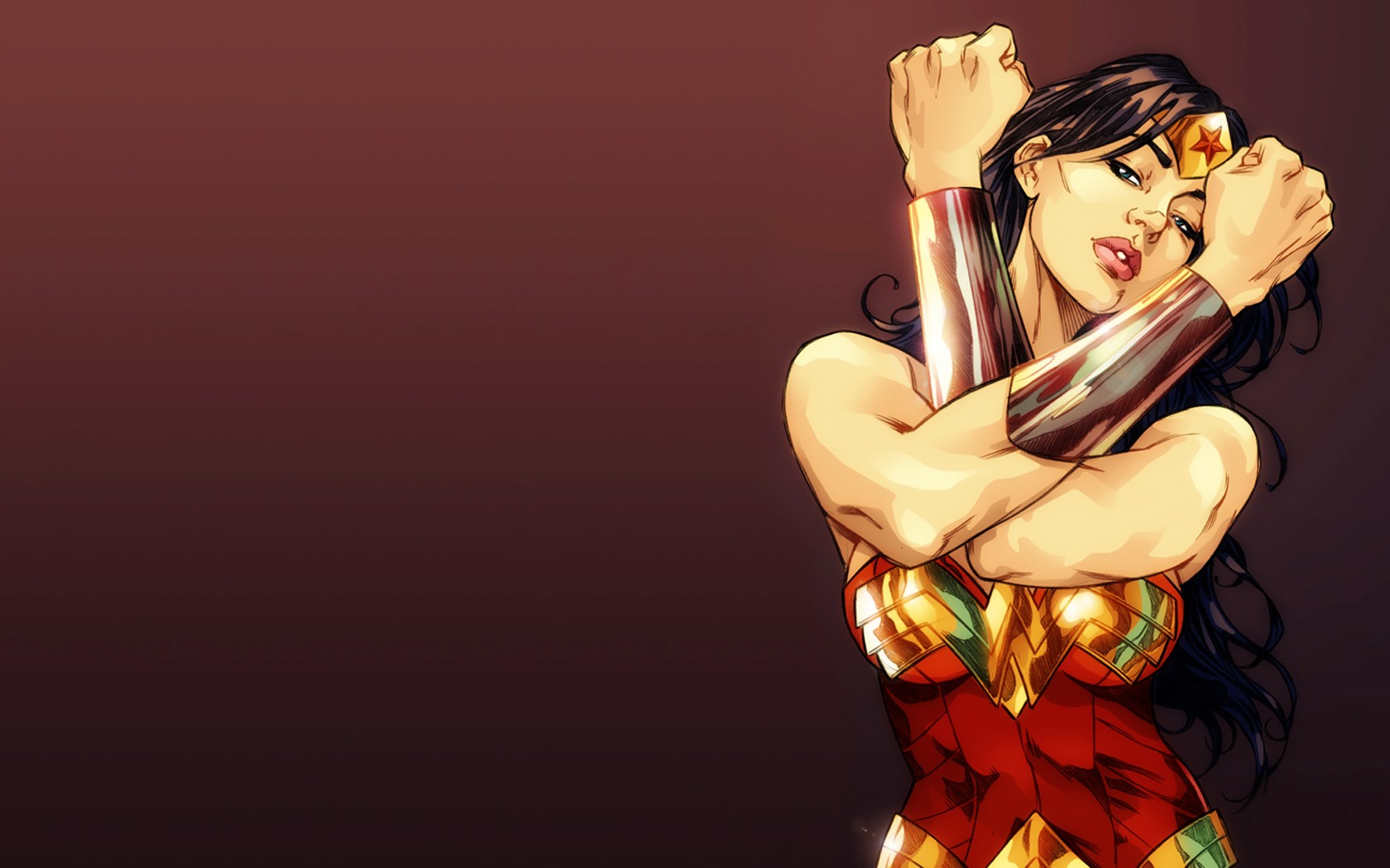 Wonder Woman with arms crossed HD Wallpaper