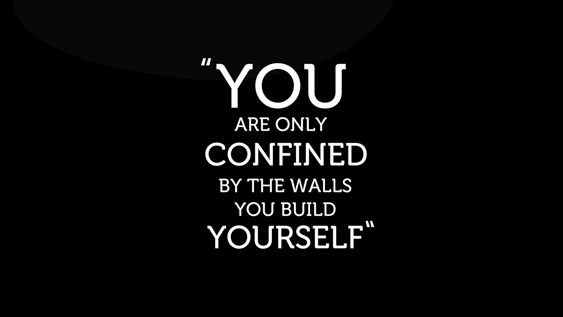 Inspirational quote about self-imposed limitations HD Wallpaper