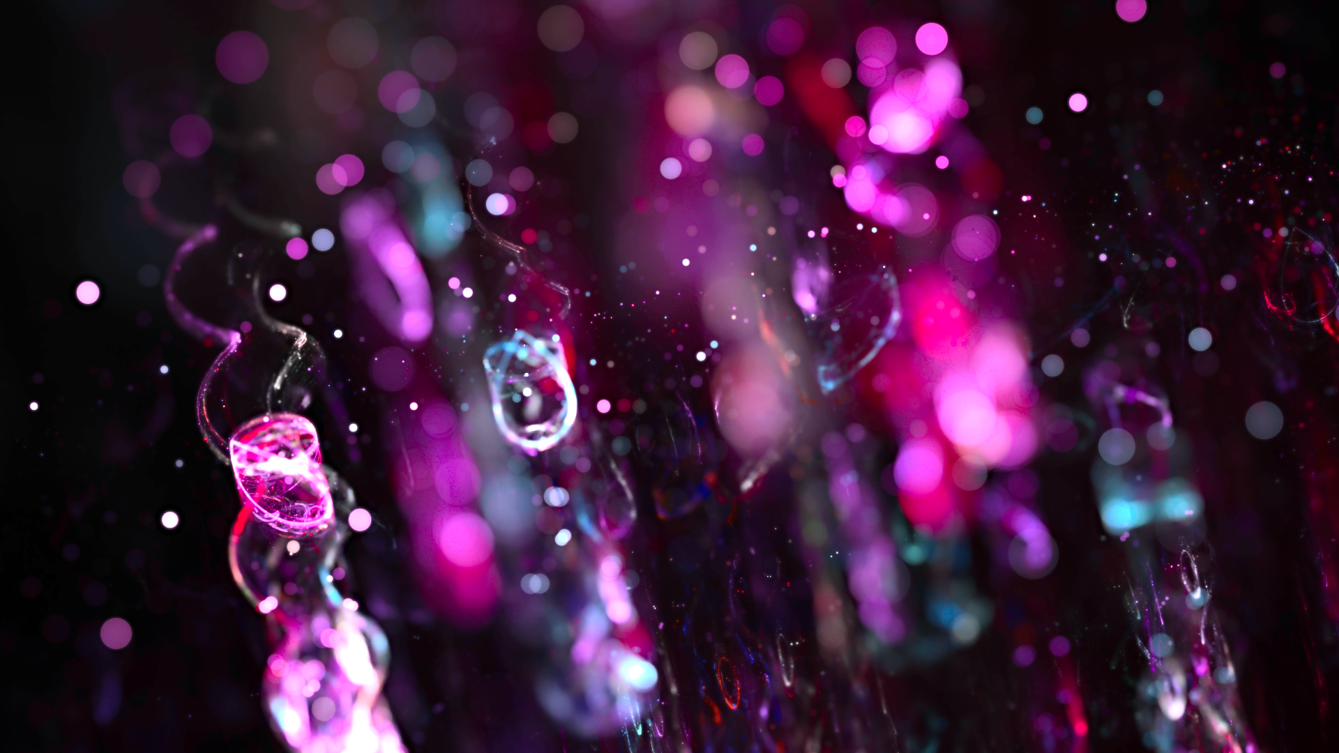 Abstract fractal bokeh with purple and pink lights HD Wallpaper