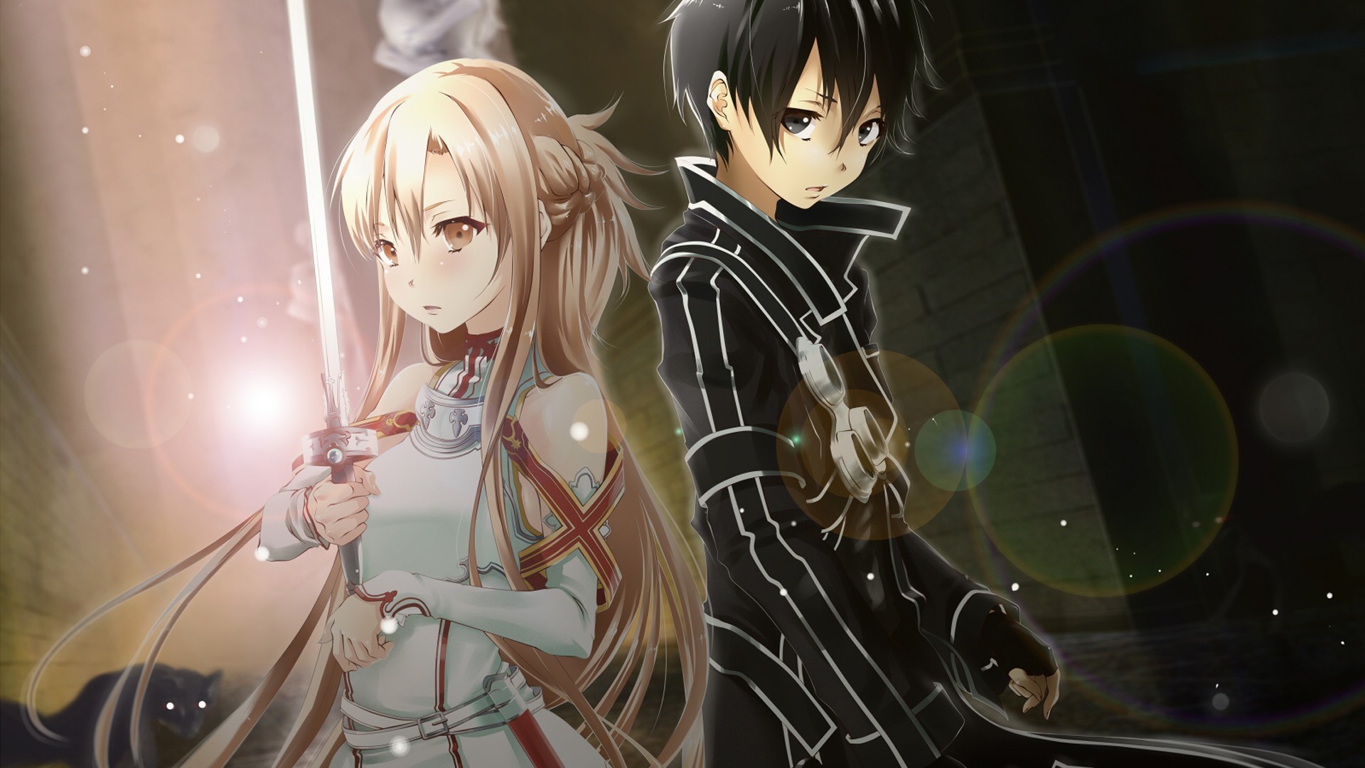 Kirigaya Kazuto and Yuuki Asuna from Sword Art Online HD Wallpaper
