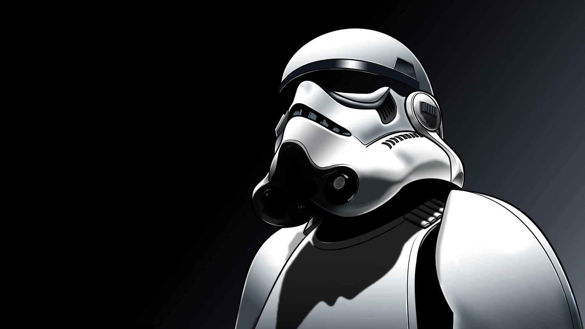Star Wars Stormtrooper helmet in digital art HD Wallpaper