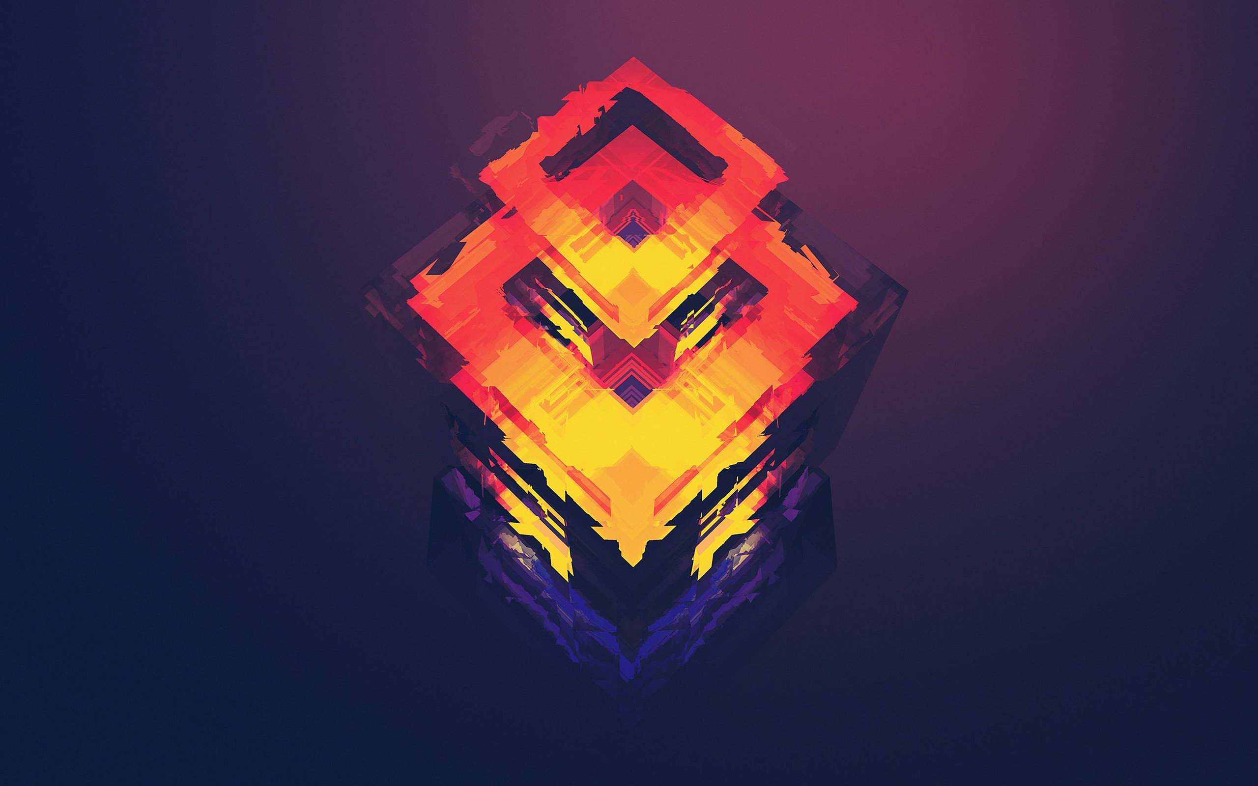 Abstract geometric shapes with vibrant colors HD Wallpaper