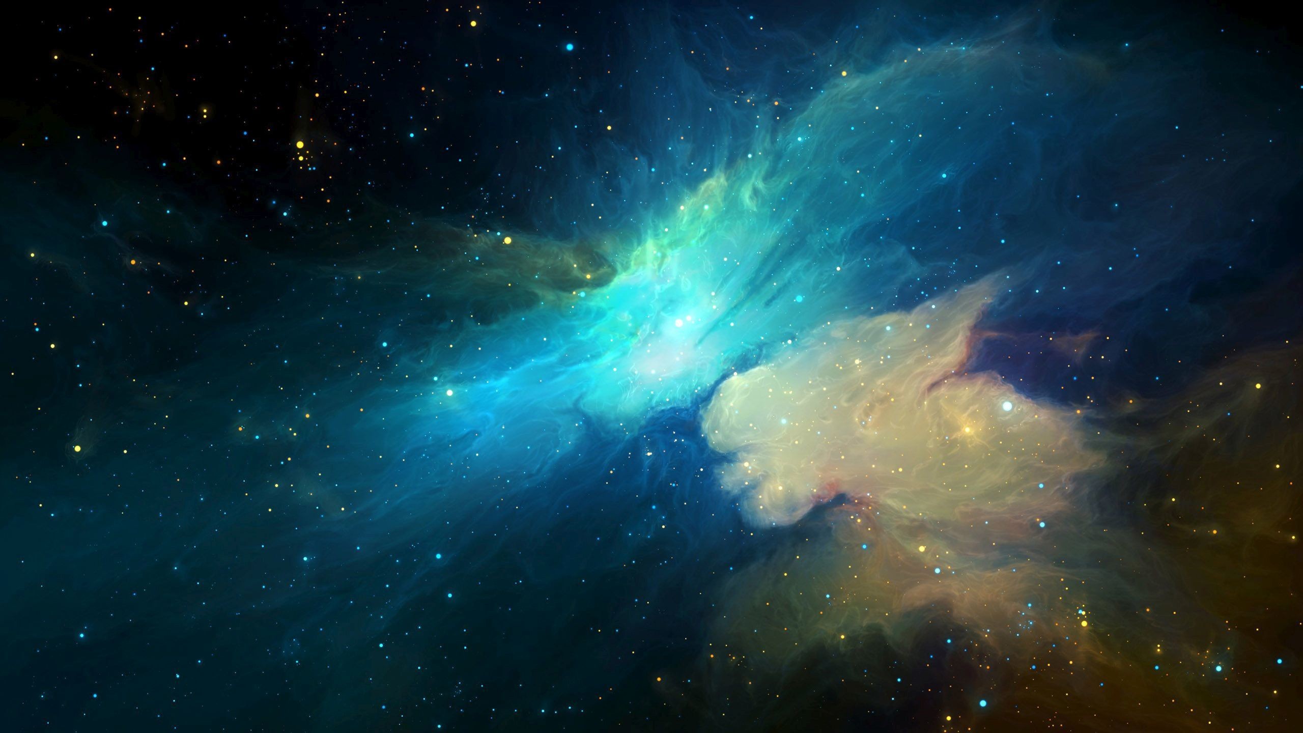 Vibrant nebula with stars in deep space HD Wallpaper
