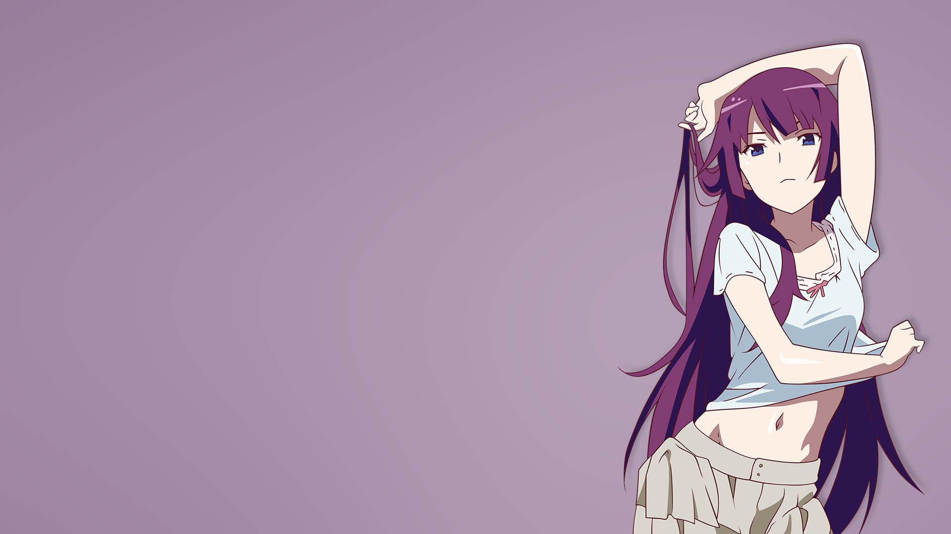 Hitagi Senjougahara from Monogatari Series HD Wallpaper