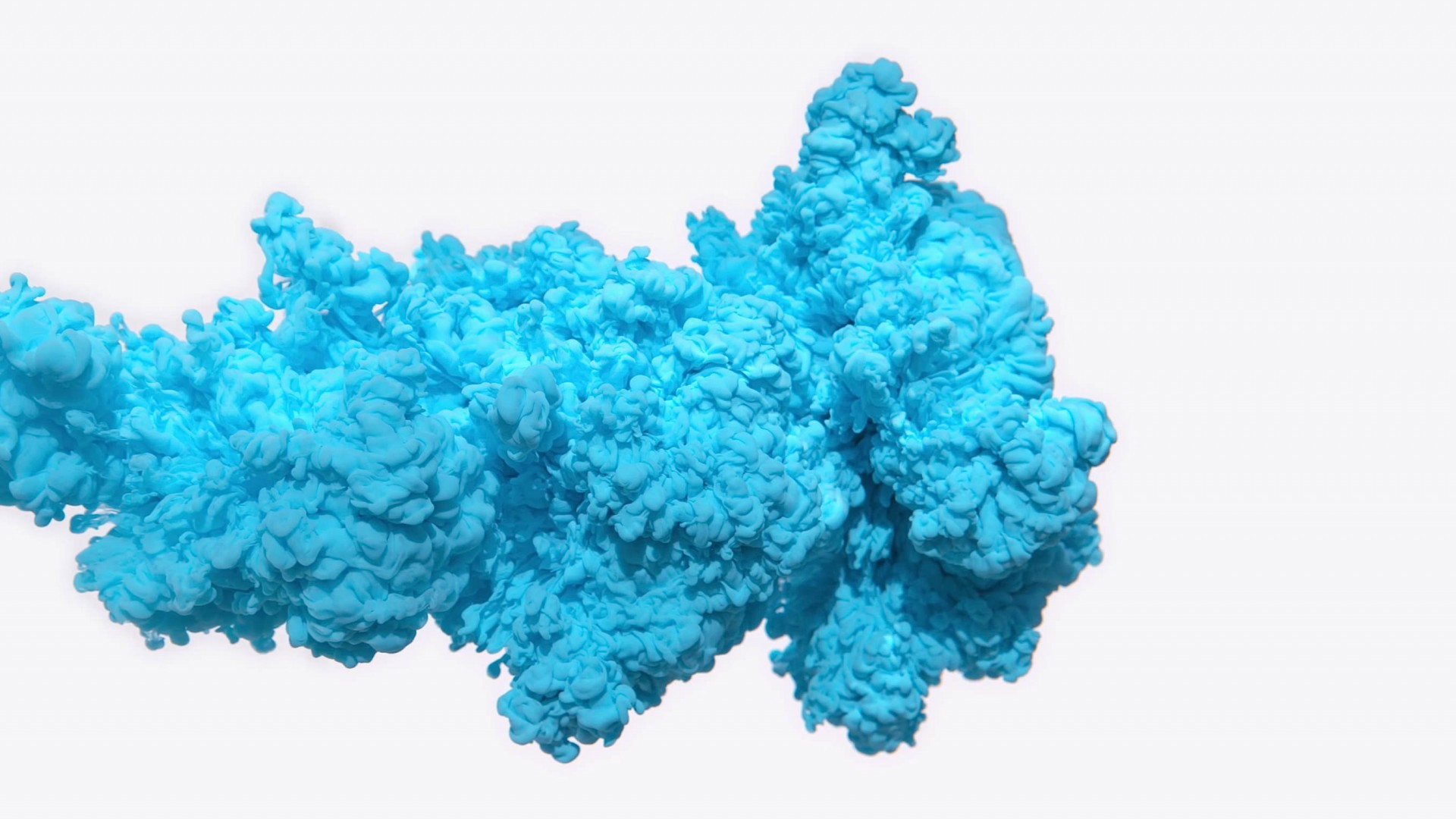 Blue ink dissolving in water HD Wallpaper