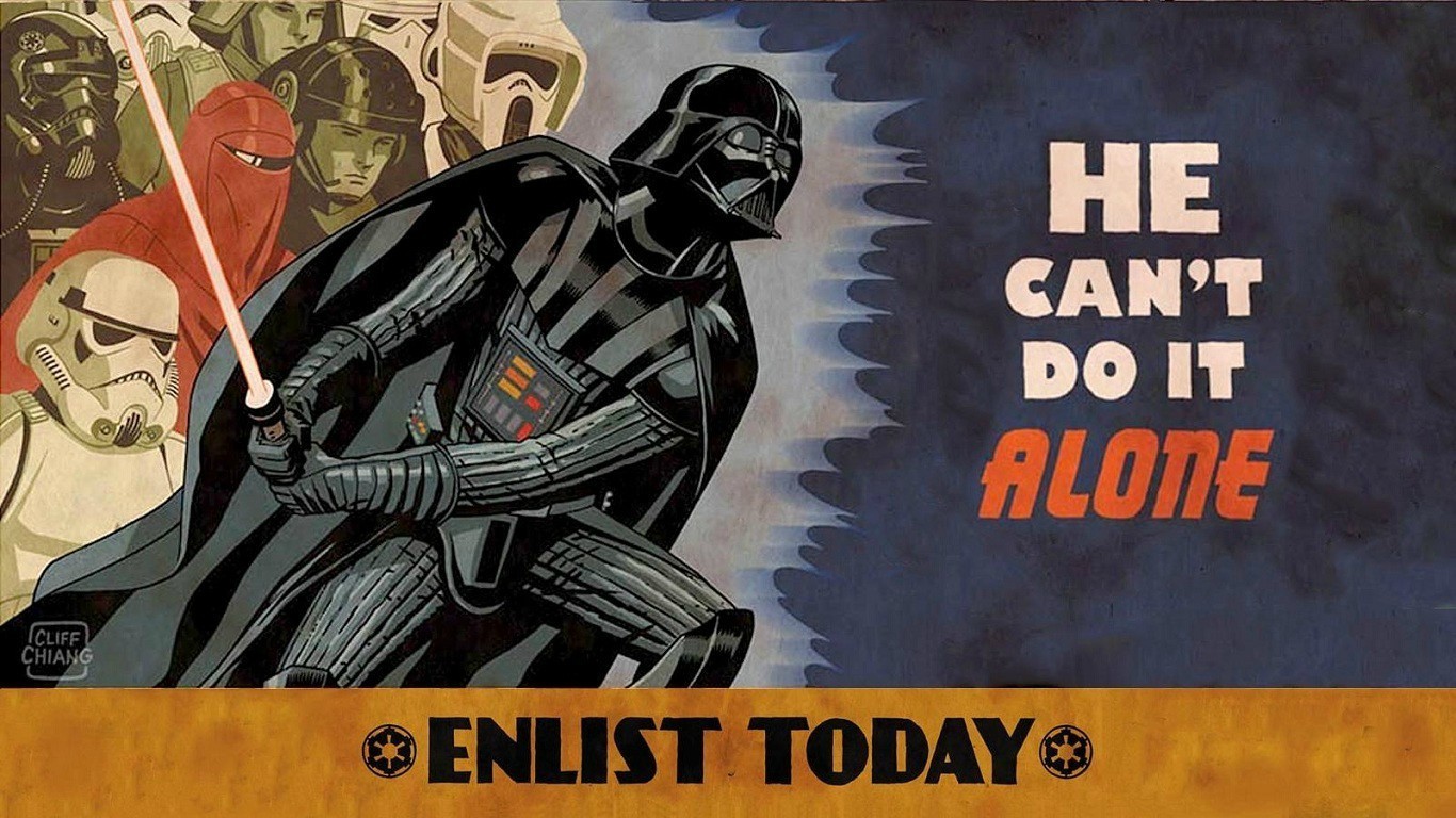 Star Wars Darth Vader Enlist Today Poster HD Wallpaper