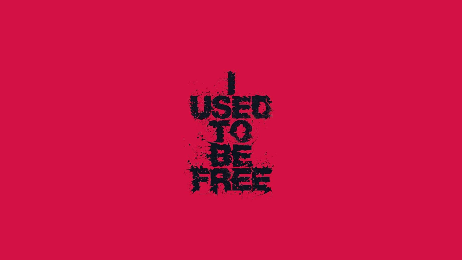 I Used To Be Free typography on pink background HD Wallpaper