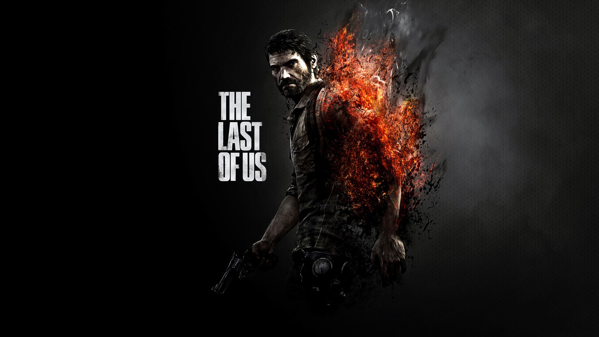 The Last of Us: Joel with fiery explosion HD Wallpaper