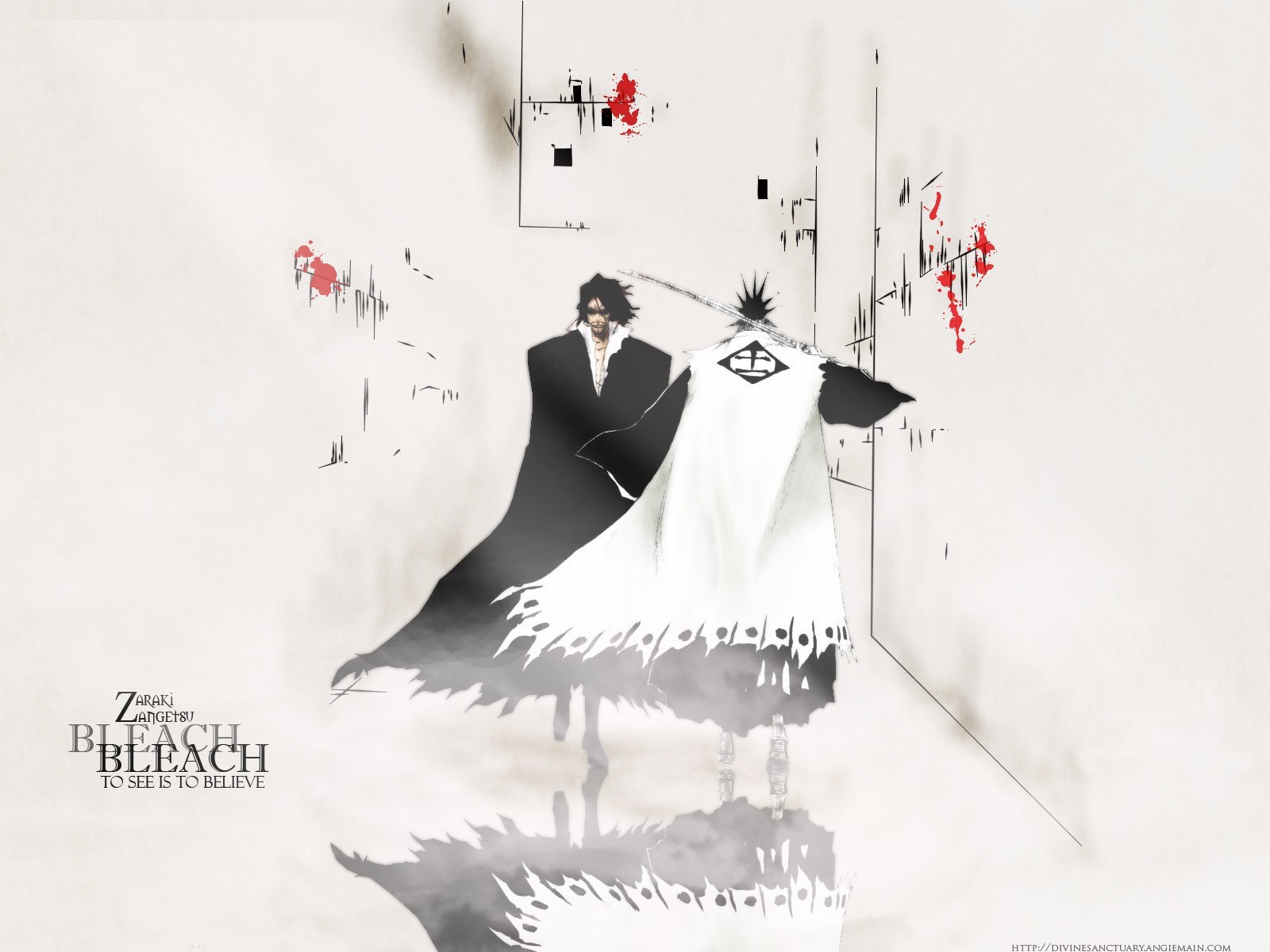 Bleach: Zaraki Kenpachi and Zangetsu HD Wallpaper