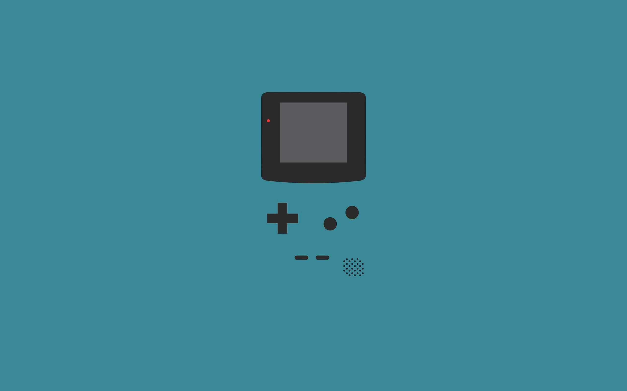 Minimalist Game Boy with D-pad and buttons HD Wallpaper