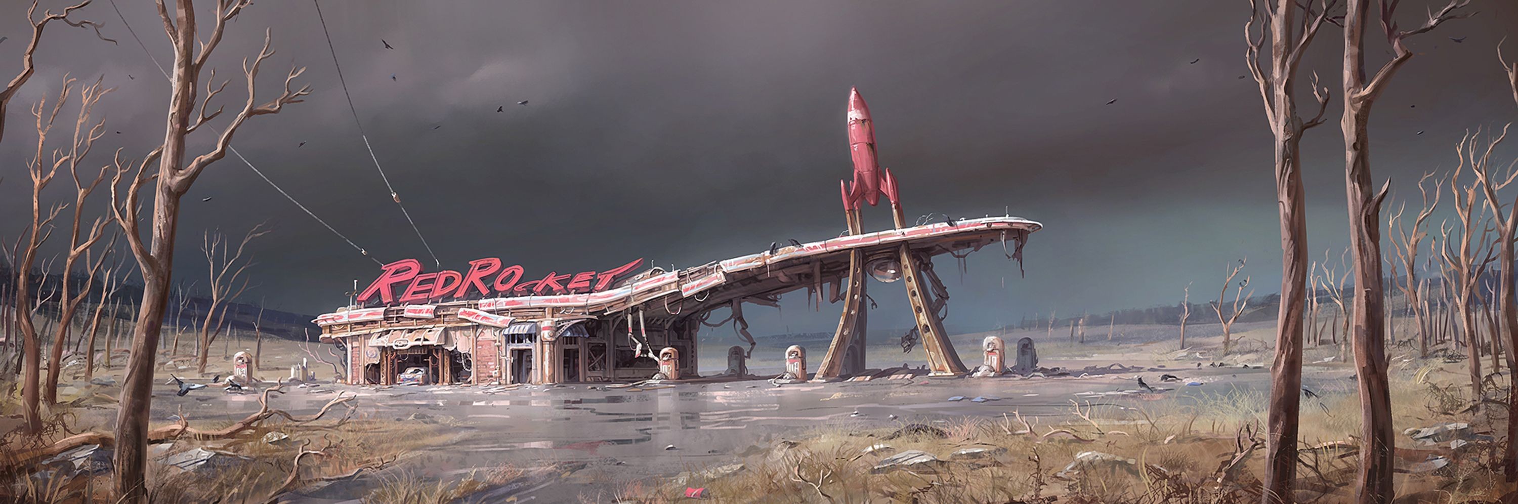 Fallout 4 Red Rocket concept art HD Wallpaper