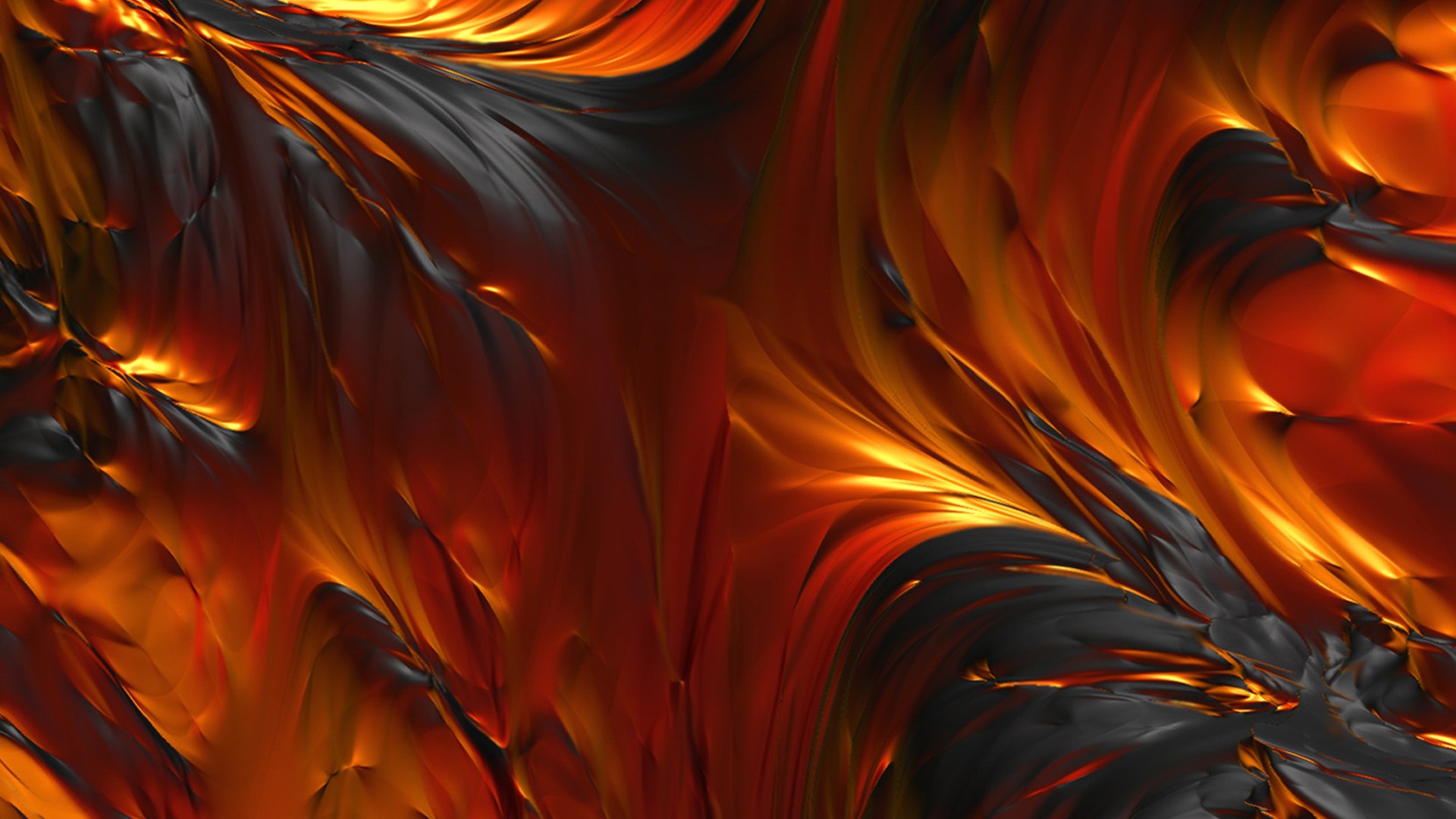 Abstract digital art render of molten lava HD Wallpaper
