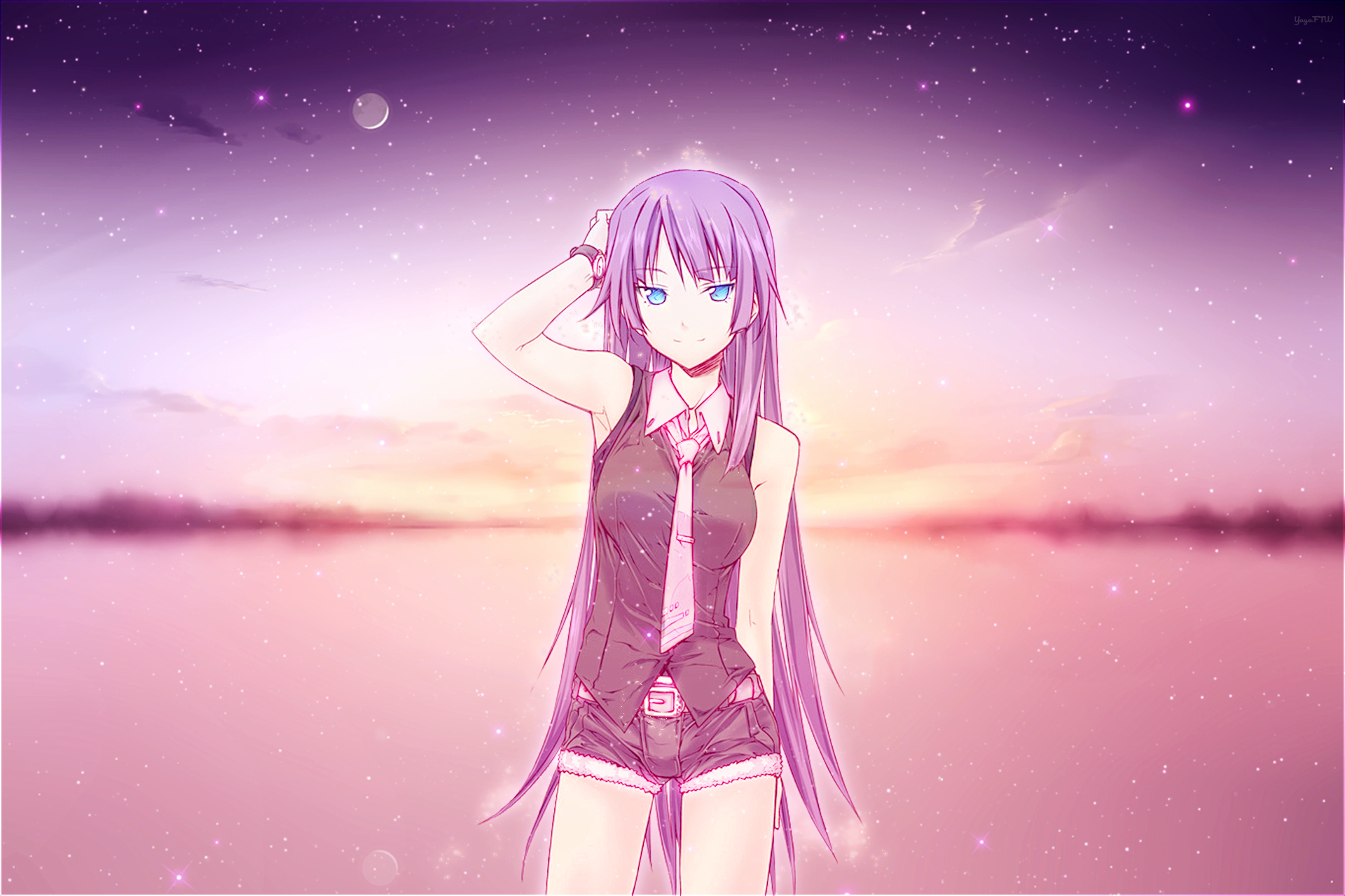 Senjougahara Hitagi from Monogatari Series HD Wallpaper