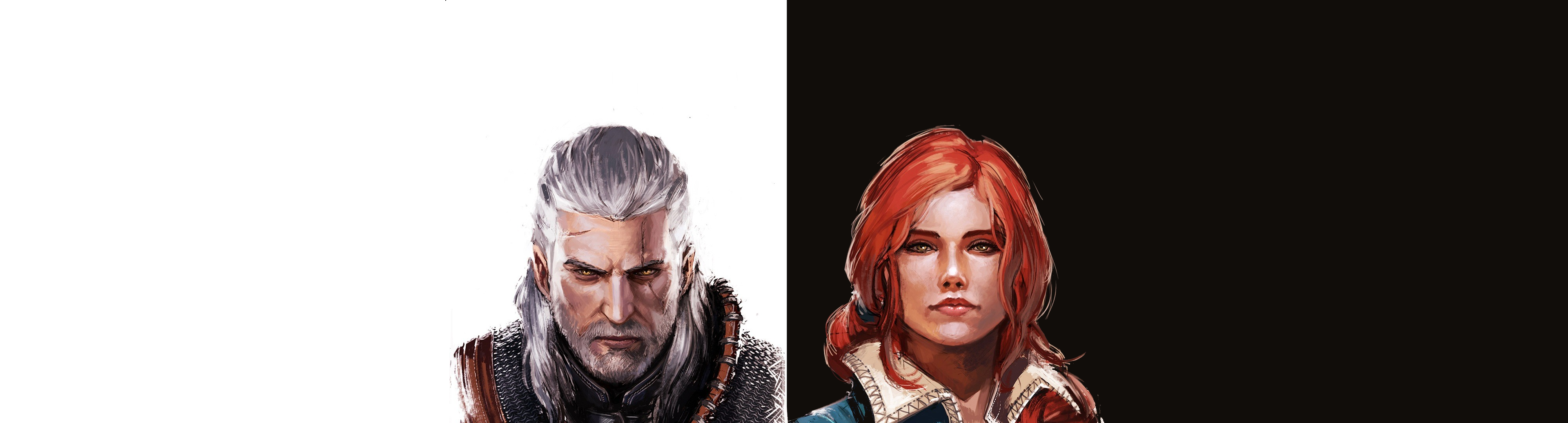 Geralt of Rivia and Triss Merigold from The Witcher 3 HD Wallpaper