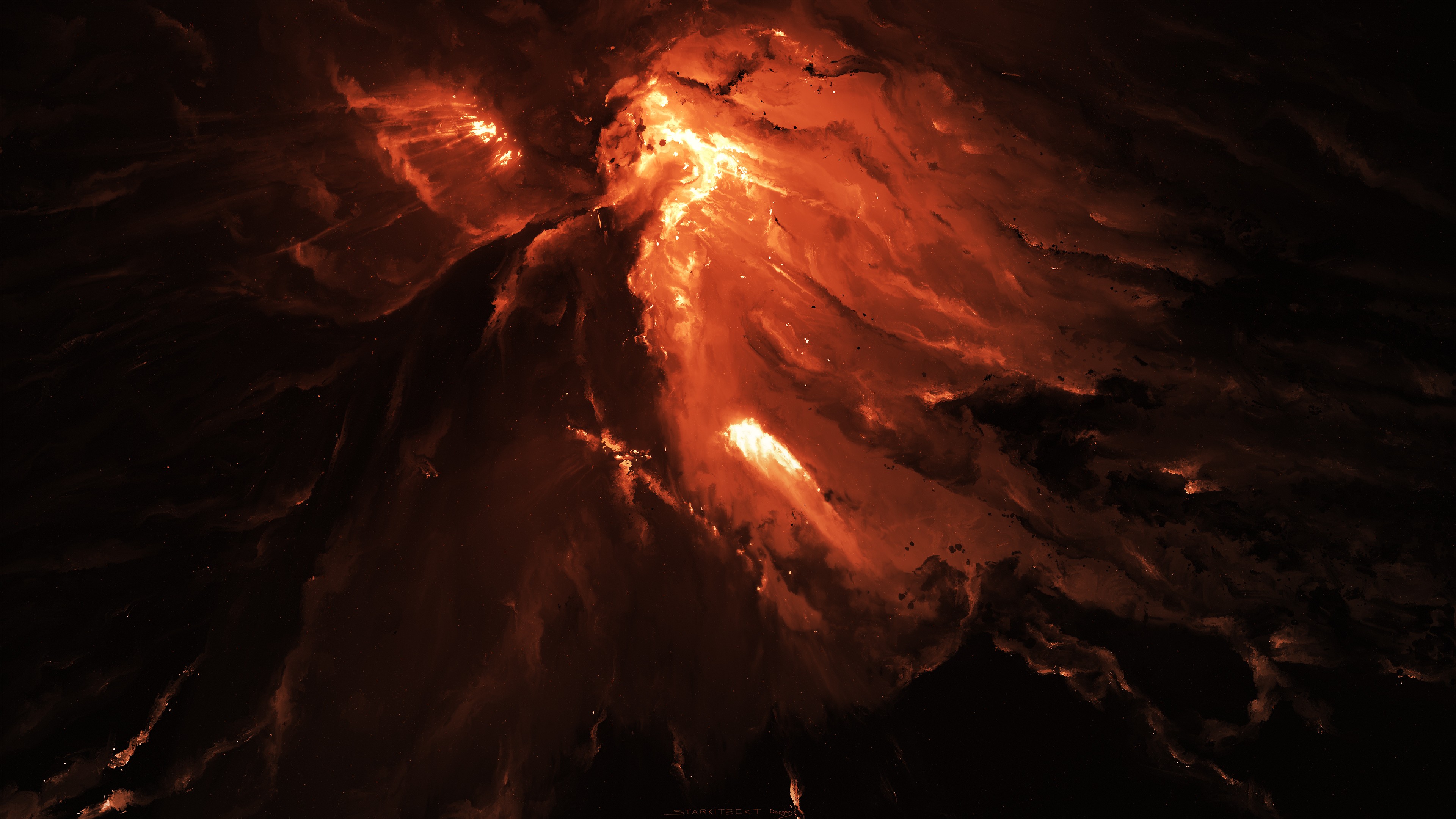 Abstract nebula space art by Starkiteckt HD Wallpaper