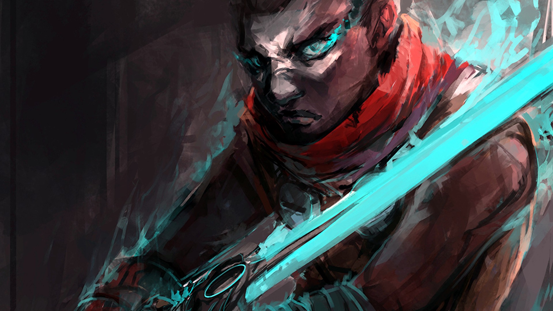 Ekko from League of Legends with a glowing sword HD Wallpaper