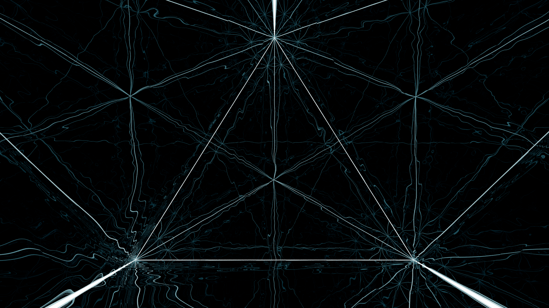 Abstract geometric pattern with blue lines on black HD Wallpaper