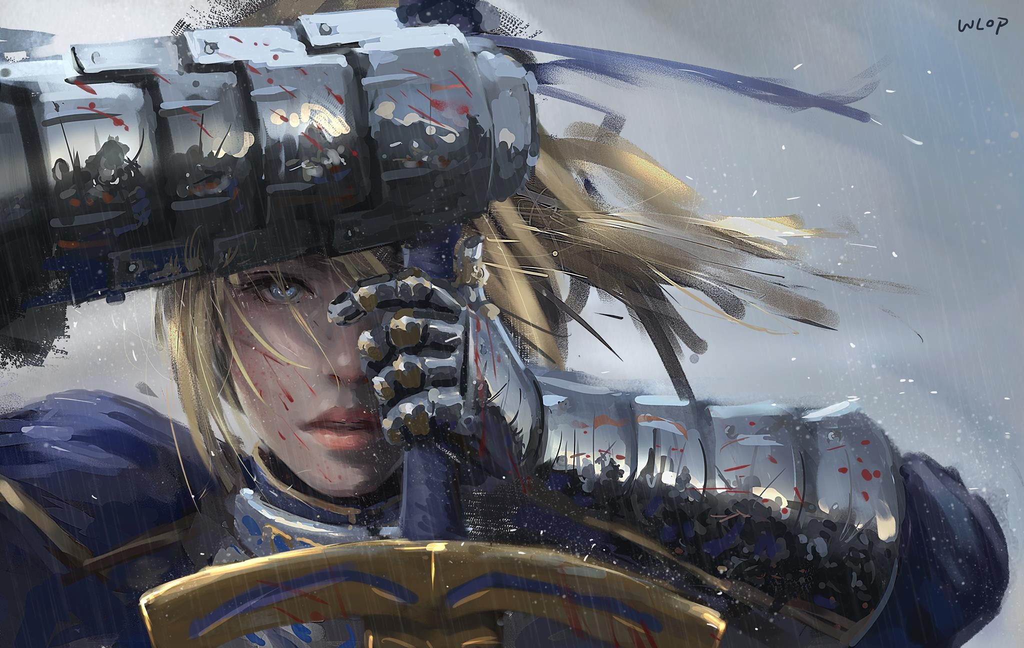 Saber from Fate Series in battle HD Wallpaper