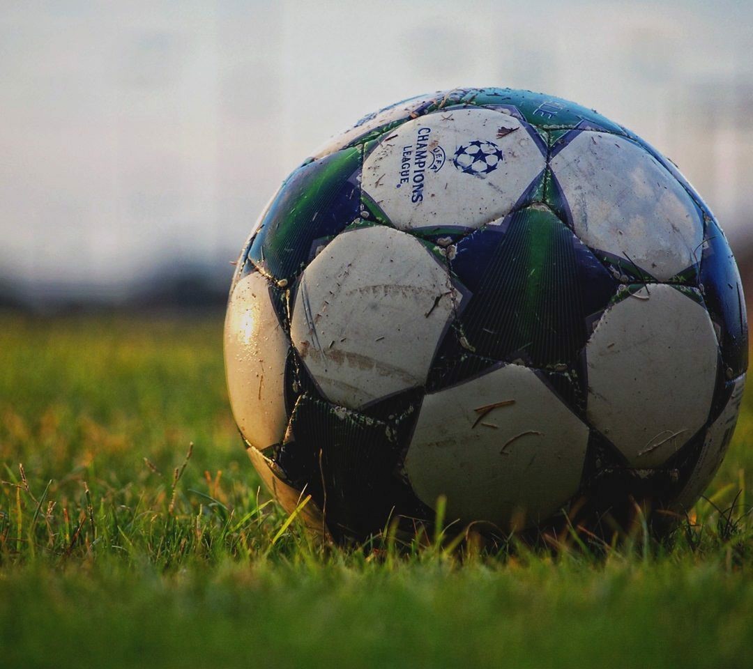 UEFA Champions League soccer ball on grass HD Wallpaper