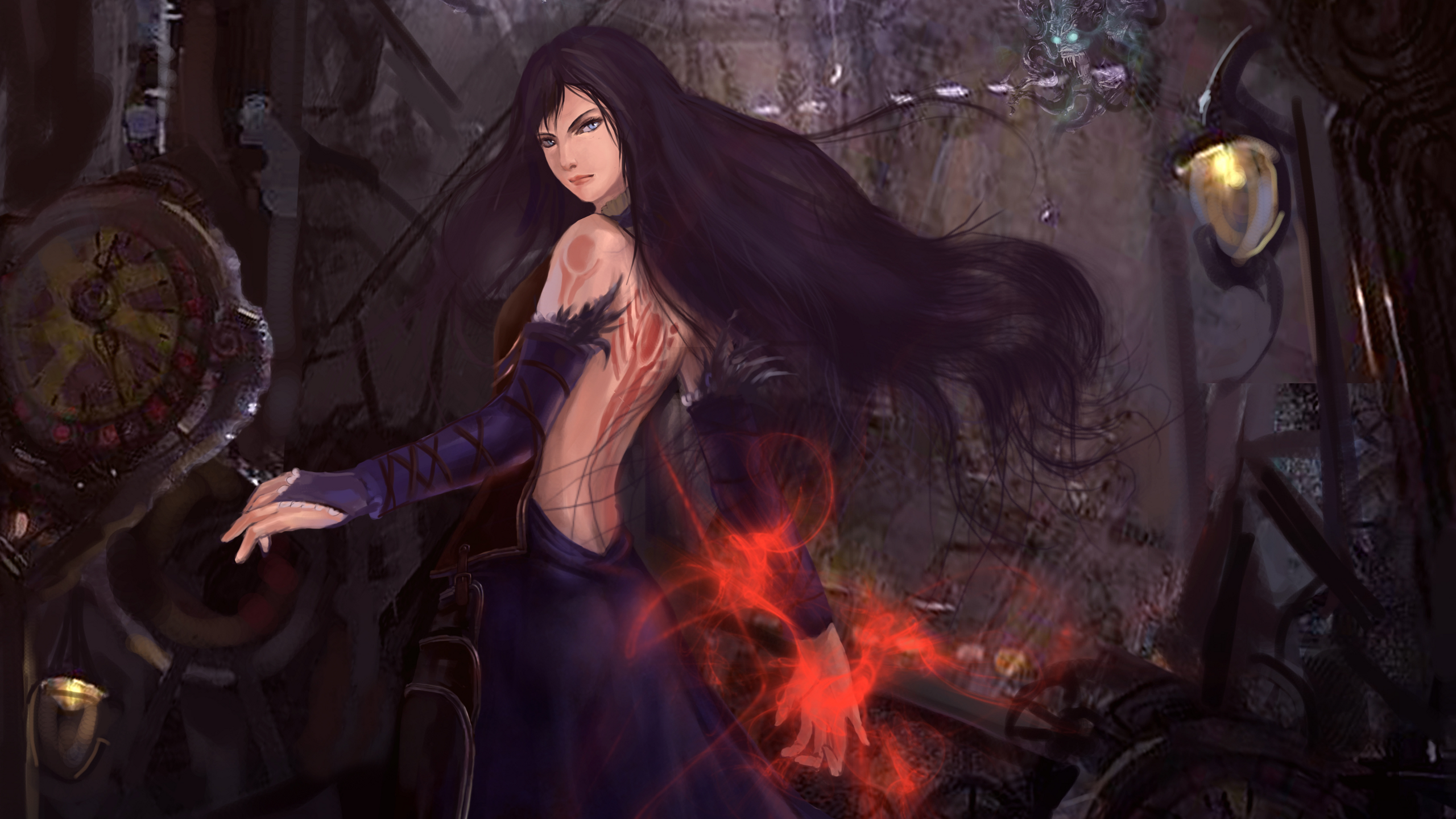 Shanoa from Castlevania: Order of Ecclesia using magic HD Wallpaper