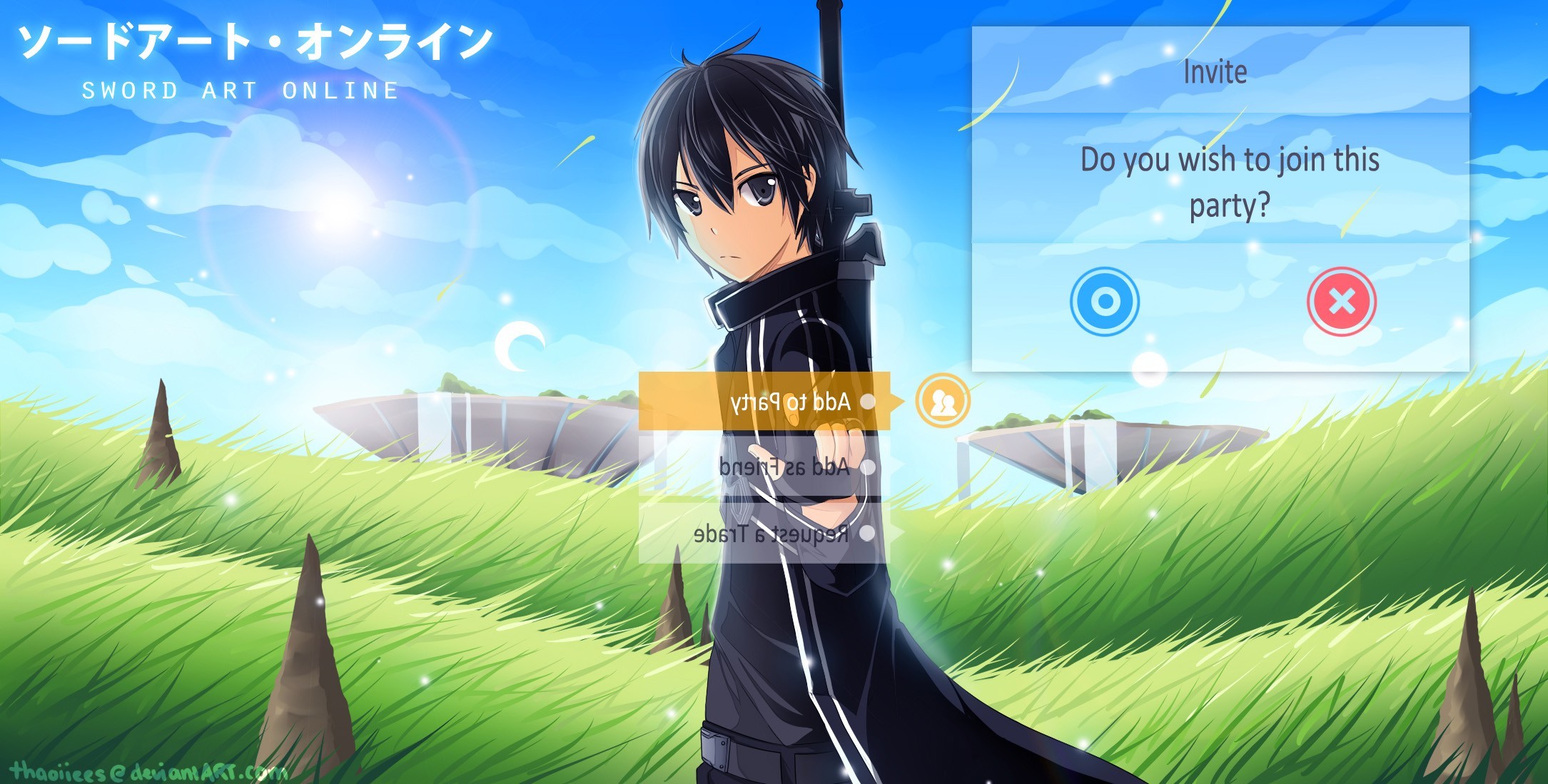 Sword Art Online Kirigaya Kazuto Invite HD Wallpaper