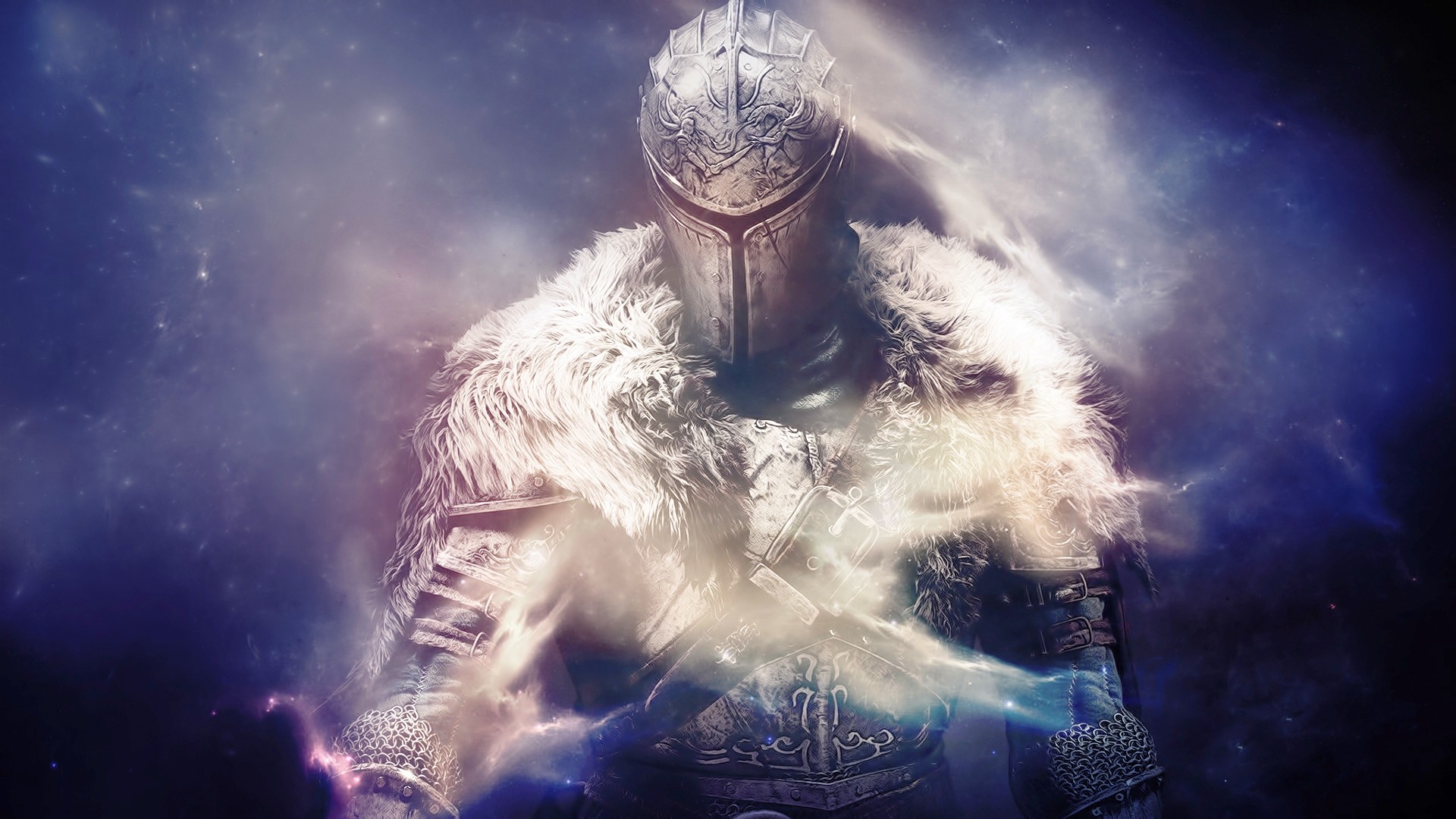 Dark Souls II Knight in Cosmic Smoke HD Wallpaper