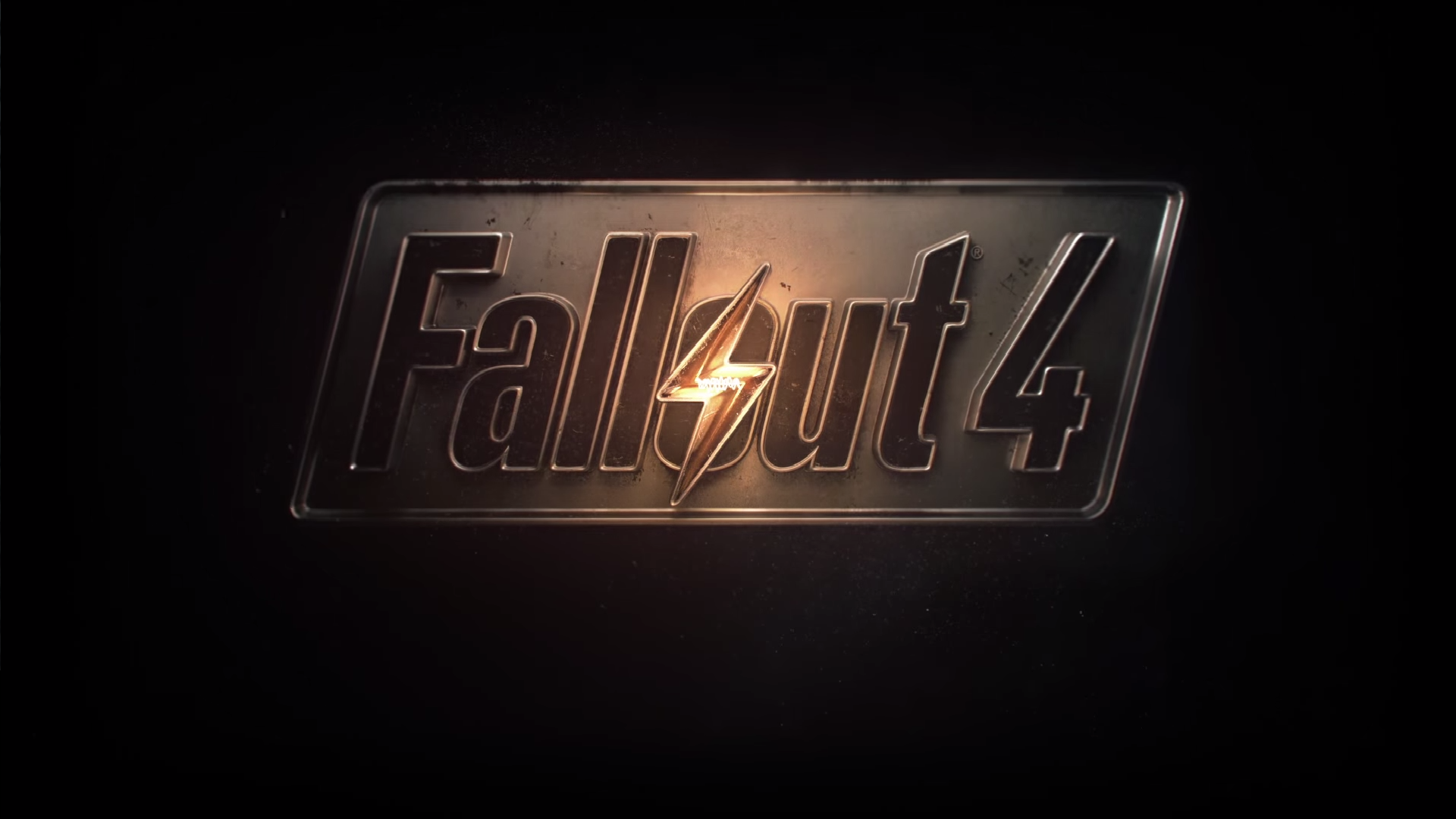 Fallout 4 logo on a dark background HD Wallpaper