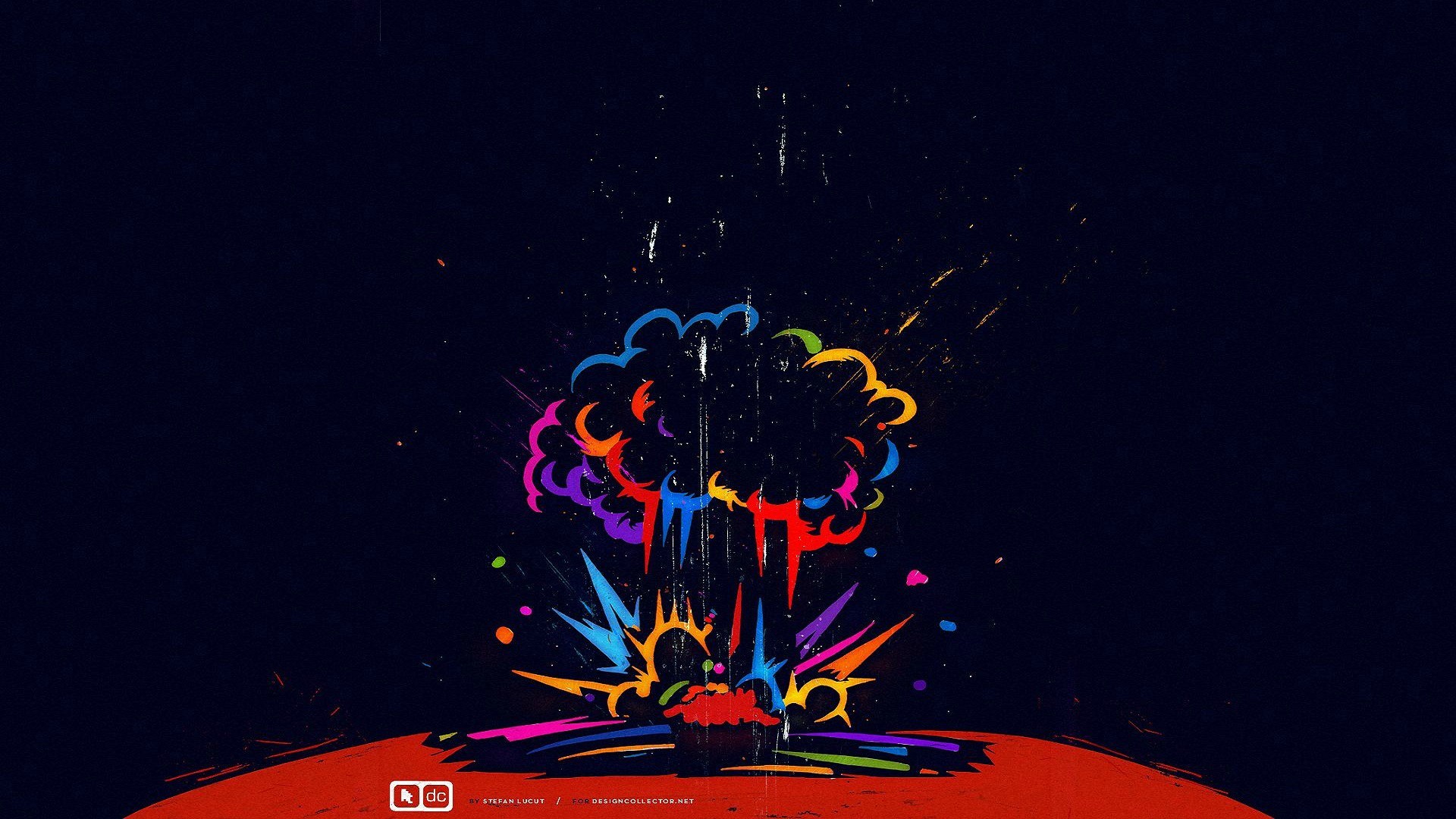 Colorful explosion digital art HD Wallpaper