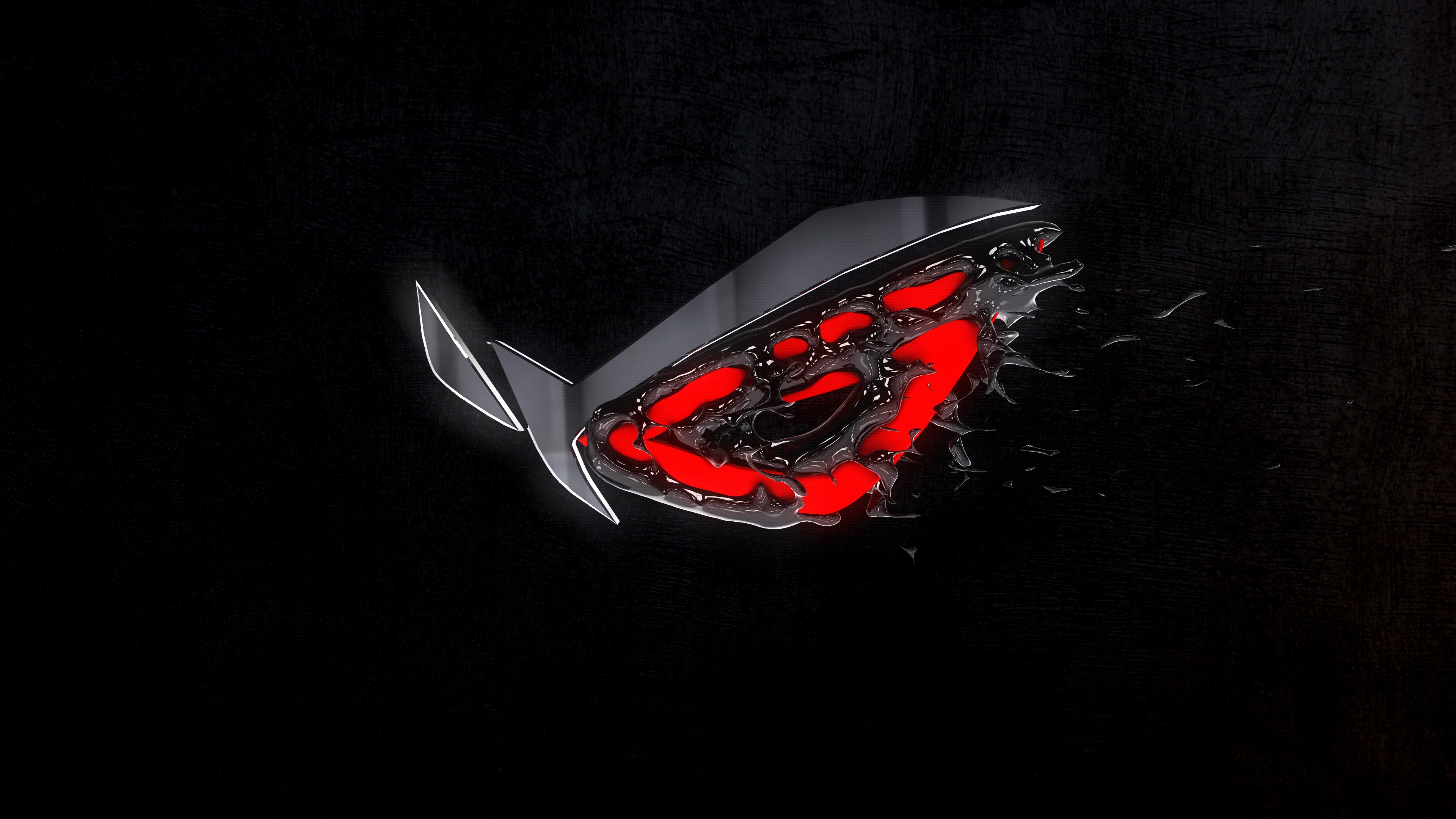 Republic of Gamers logo with red molten effect HD Wallpaper