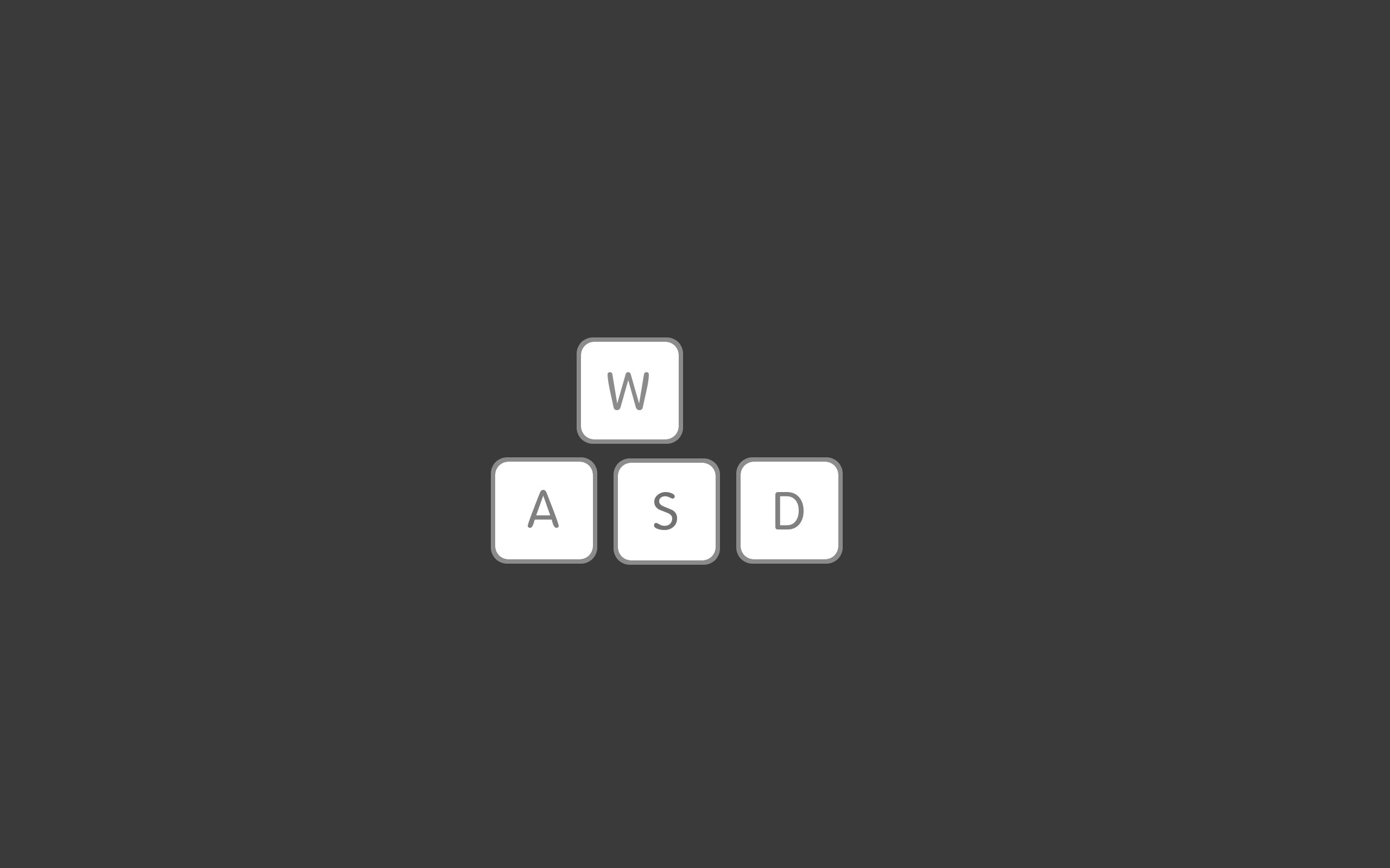 WASD keys on a dark background HD Wallpaper