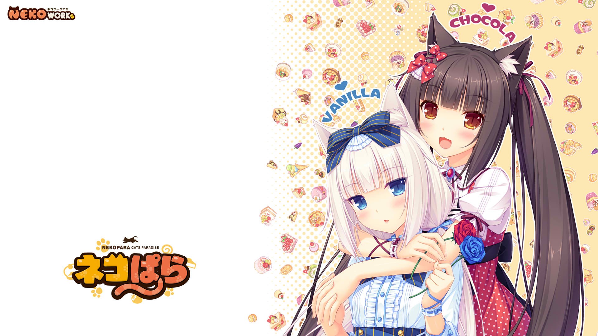Neko Para: Vanilla and Chocolat HD Wallpaper