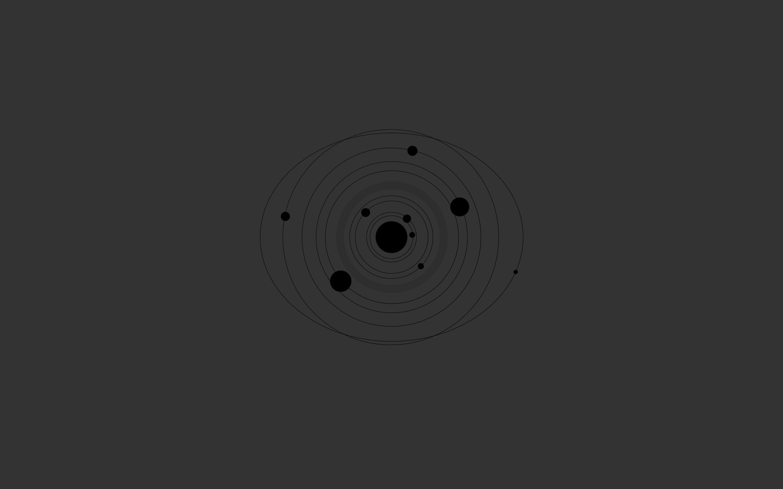 Minimalist Solar System with Orbits HD Wallpaper