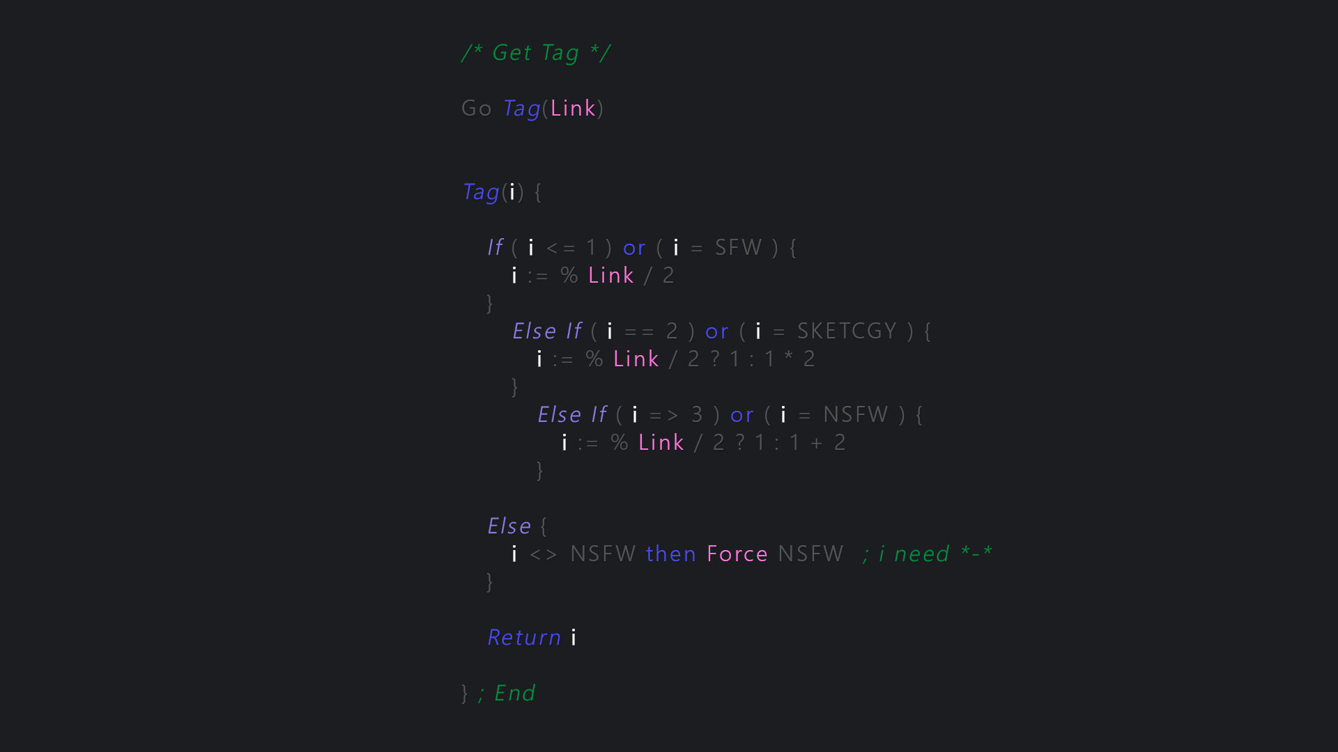Code snippet for Get Tag function HD Wallpaper