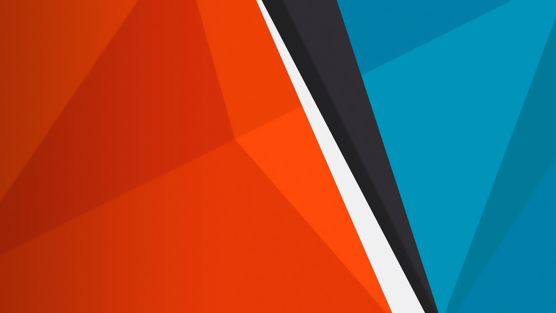 Geometric shapes with orange and blue colors HD Wallpaper