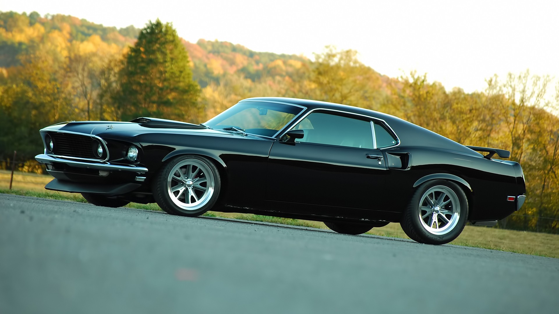 Black Ford Mustang Boss 302 HD Wallpaper