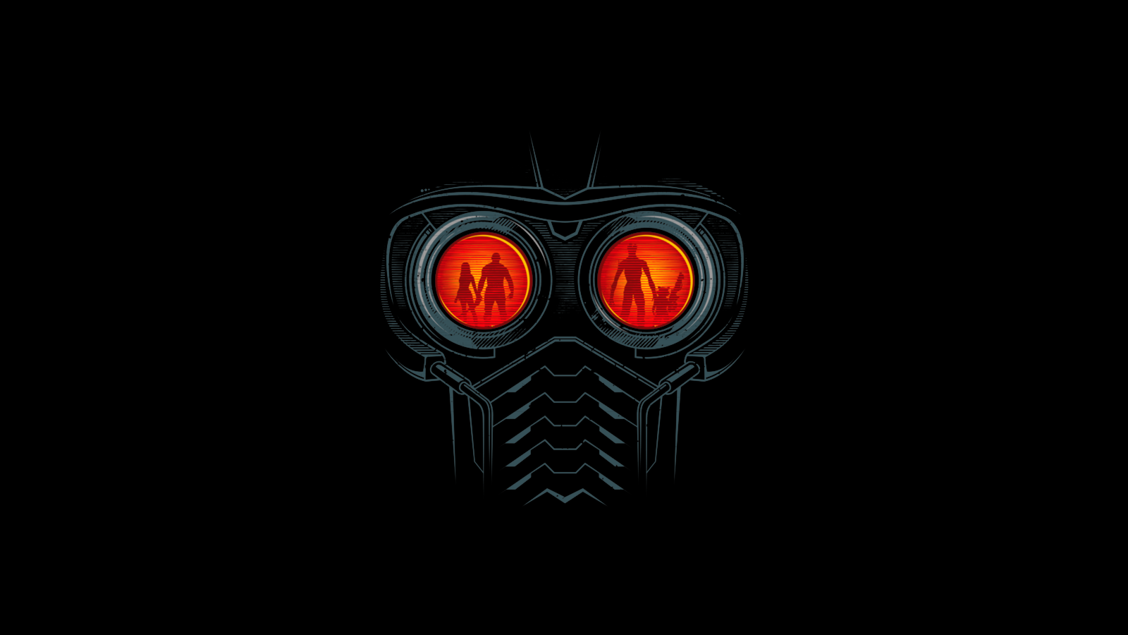 Star-Lord's Mask with Guardians of the Galaxy Reflection HD Wallpaper