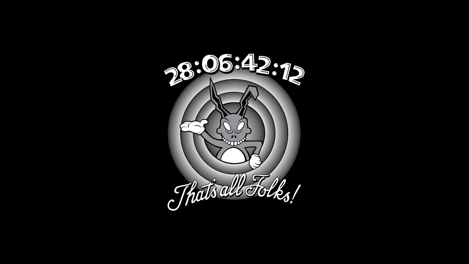 Frank the Rabbit "That's all Folks!" Parody HD Wallpaper