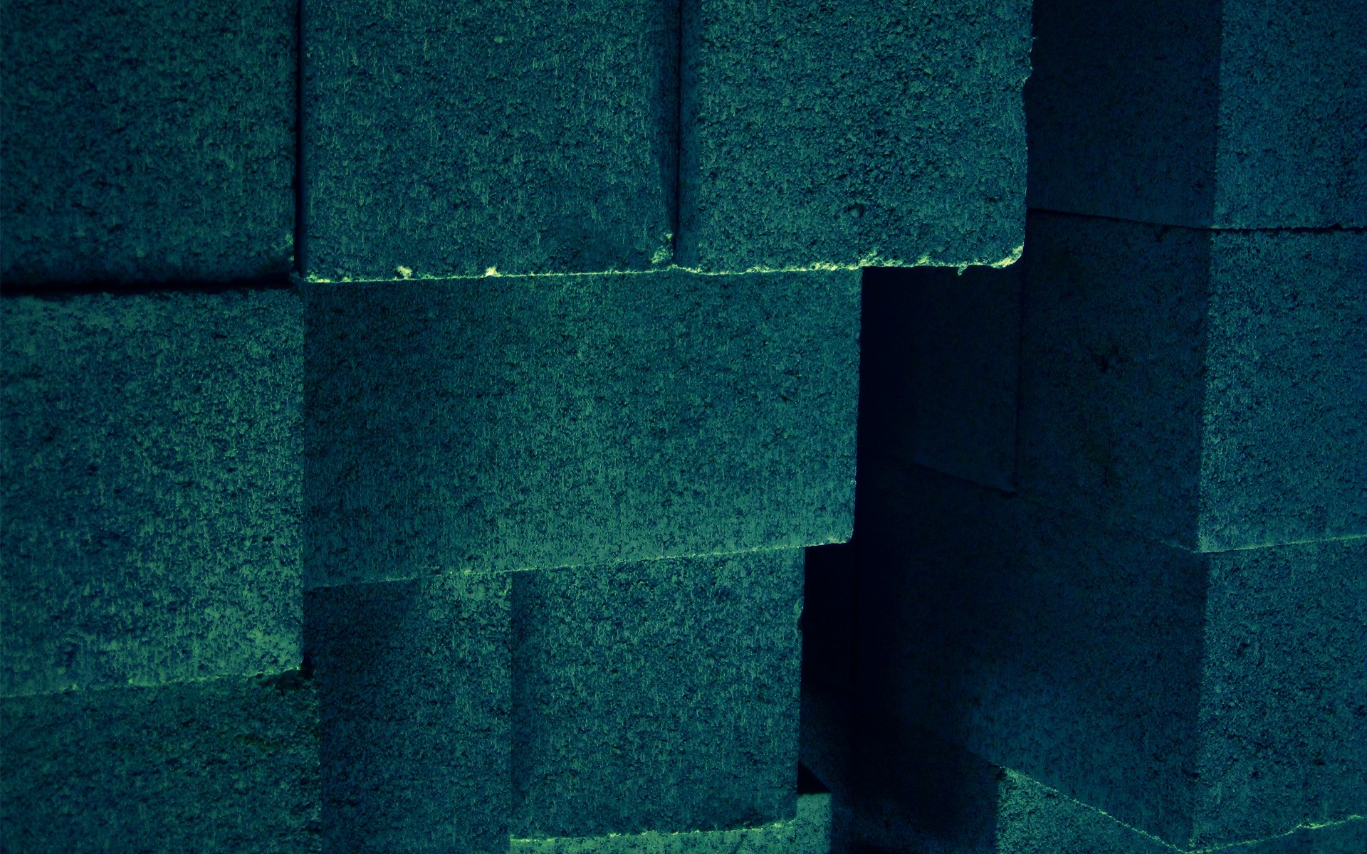 Stack of blue bricks HD Wallpaper