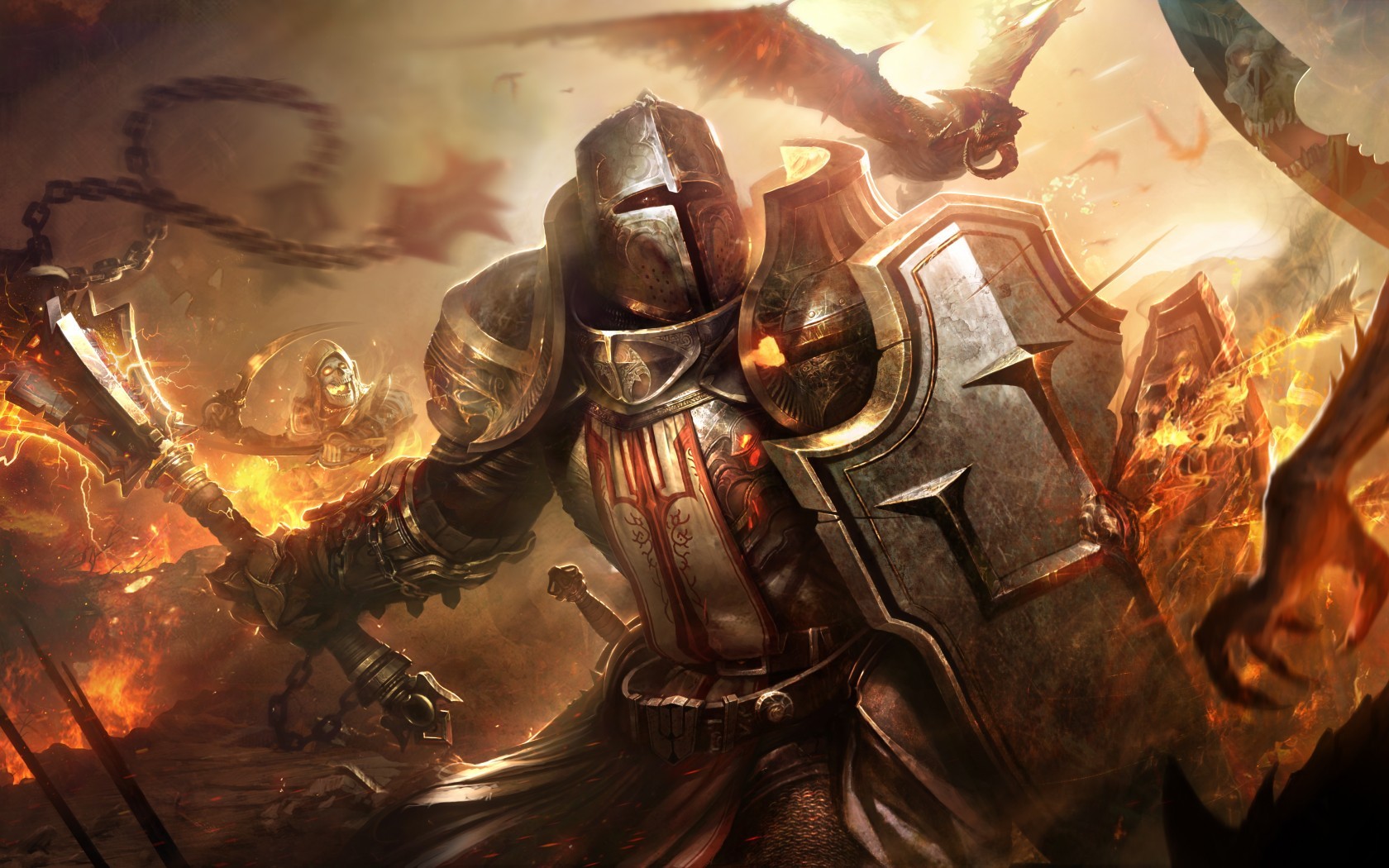 Diablo III Knight in Battle HD Wallpaper