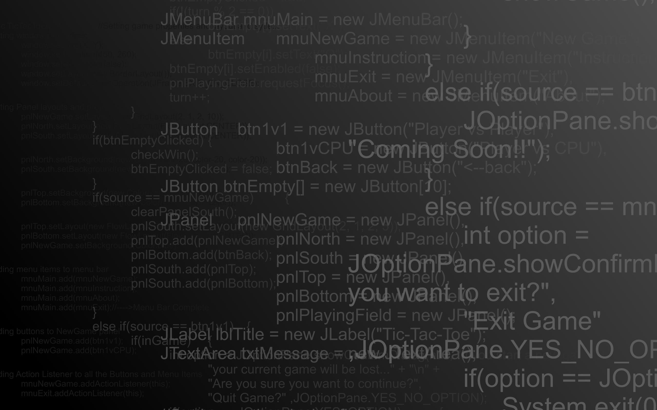 Computer code on a dark background HD Wallpaper