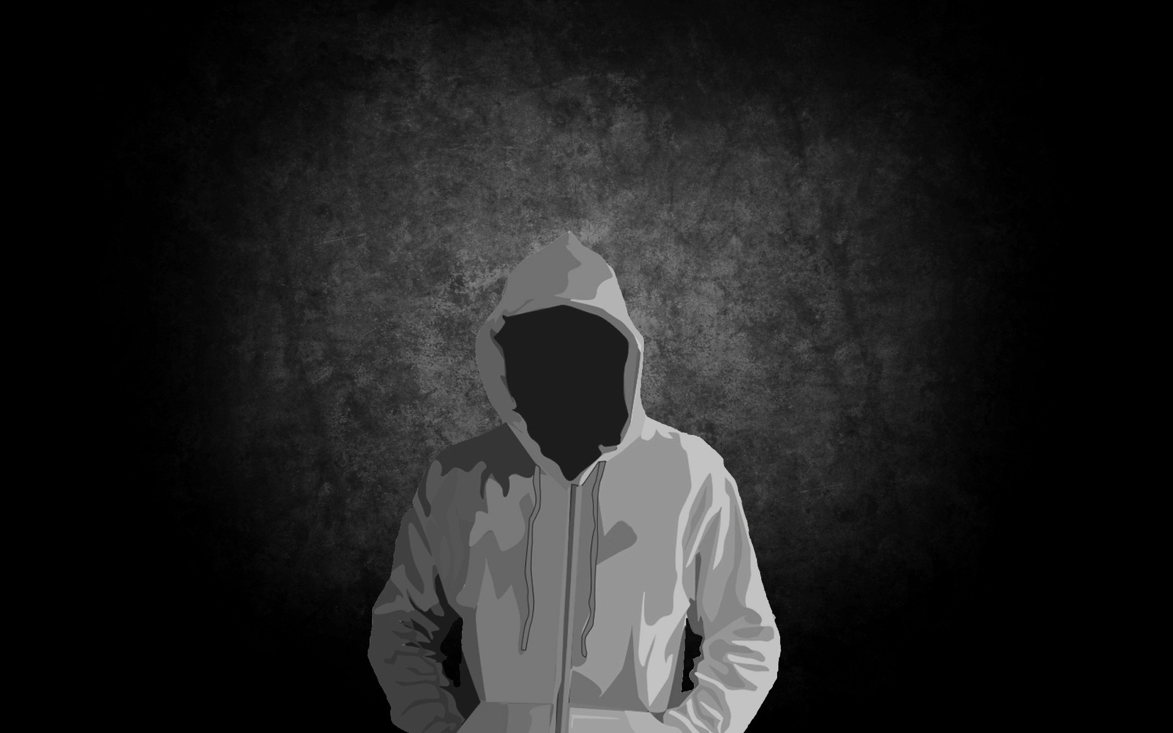 Person in a hoodie with a dark face HD Wallpaper
