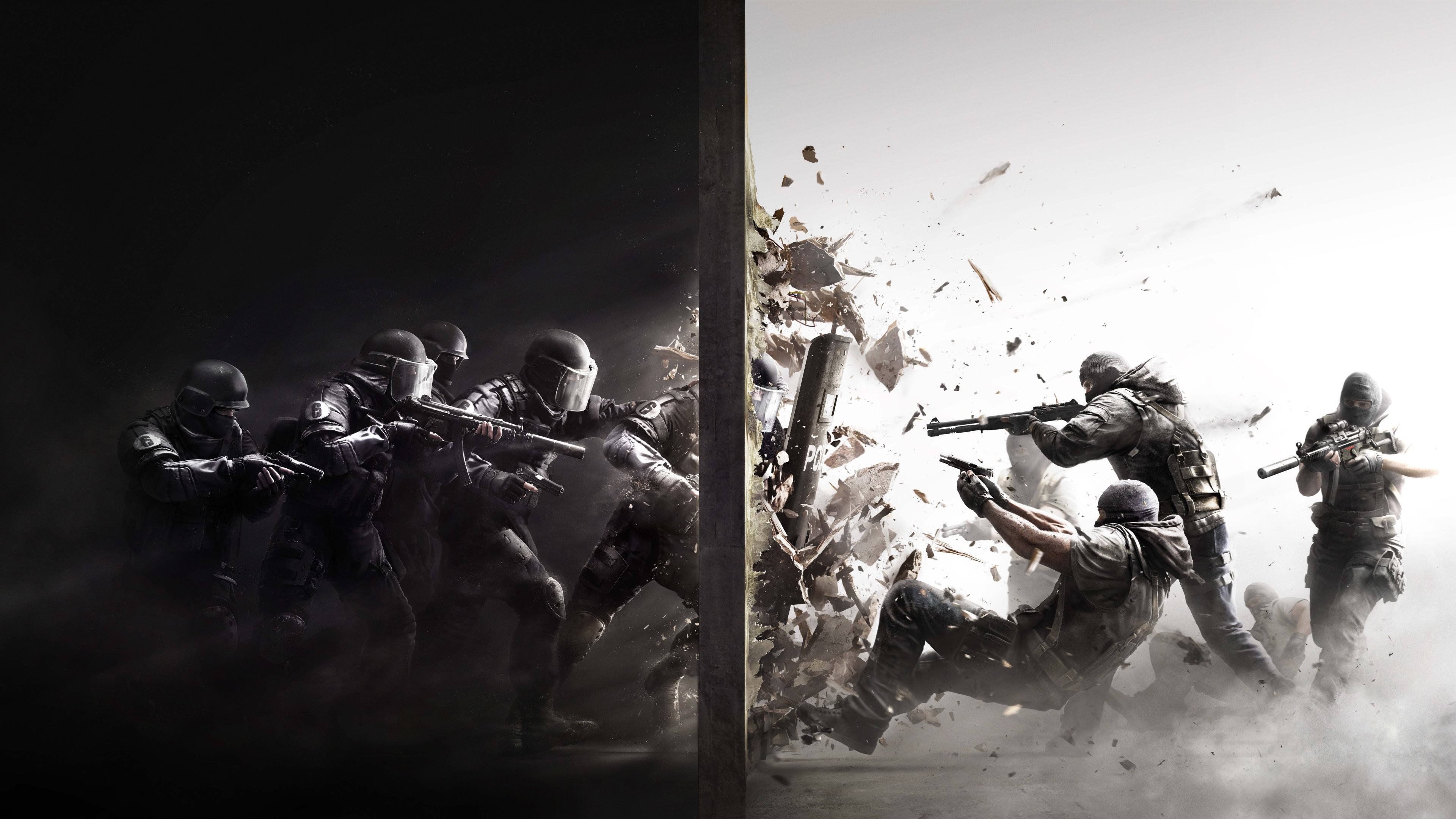 Rainbow Six Siege tactical operators breach a wall HD Wallpaper